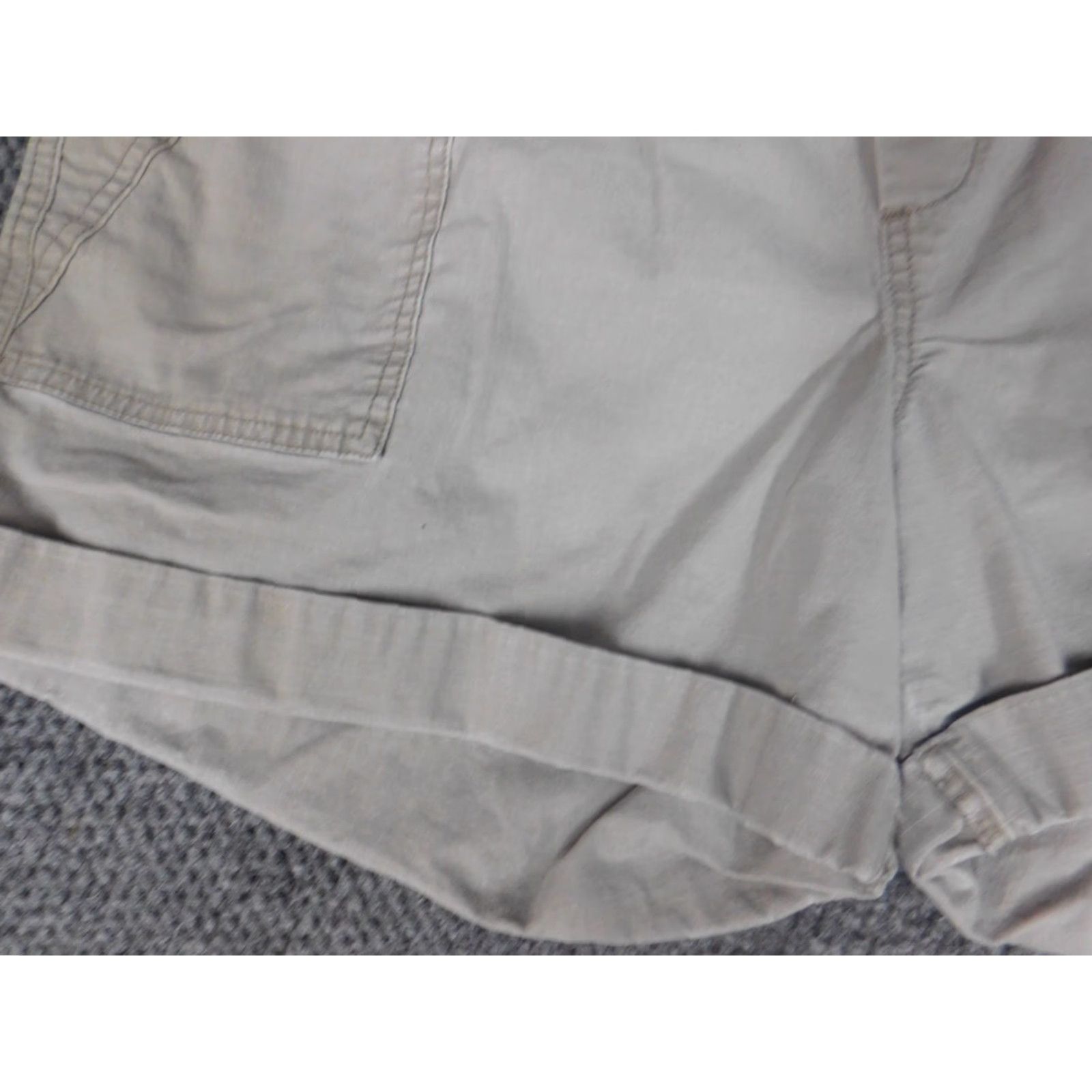 Vintage Natural Reflections Shorts Womens 16 Beige Casual Knit Flat Front Zip Chino Stretch Regular Nature 90s Mens Womens Girls Size 38" / US 16 / IT 52 - 4 Thumbnail