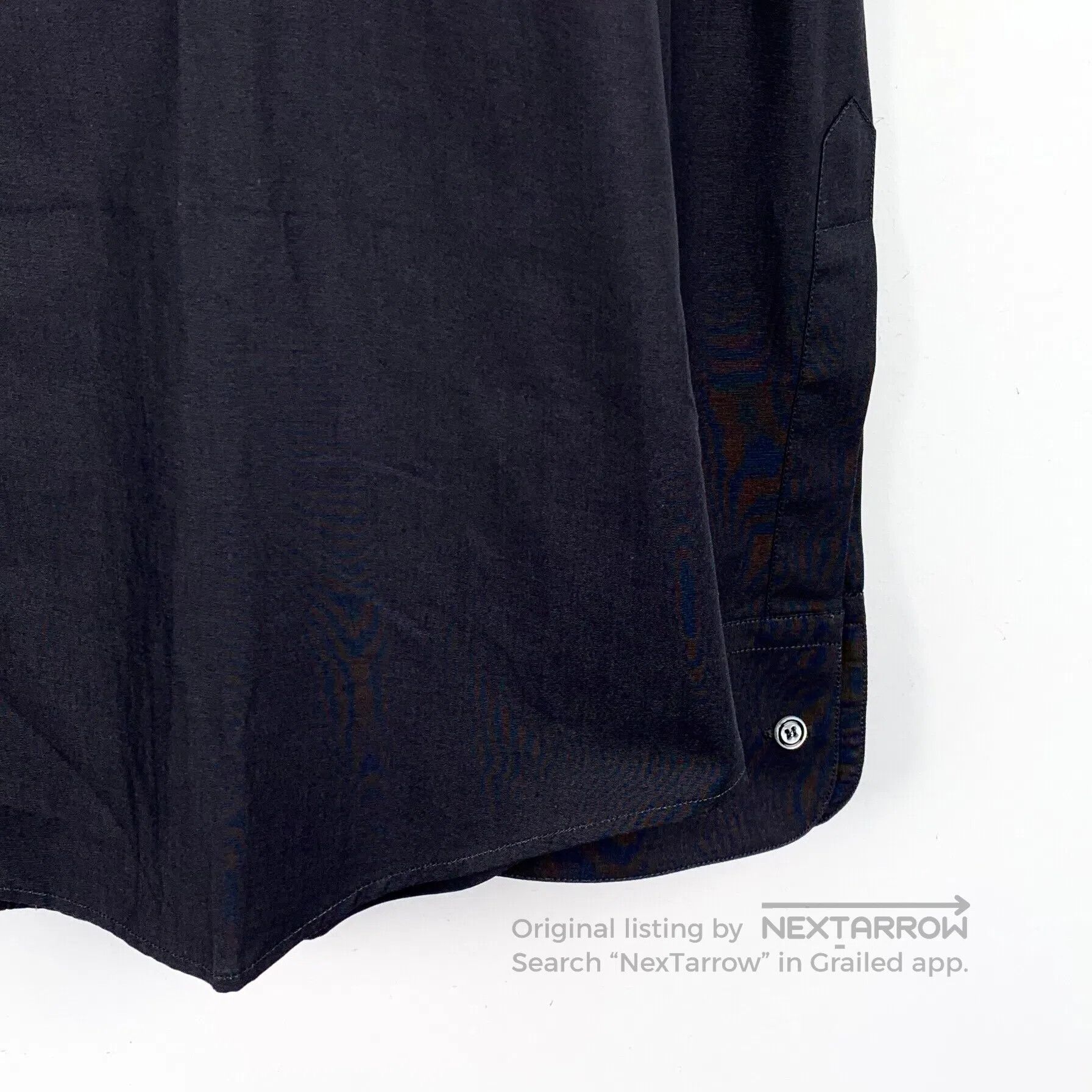 Dolce & Gabbana Dolce Gabbana Black Cotton Collared Single-Breasted Long-S Size S / US 4 / IT 40 - 4 Thumbnail