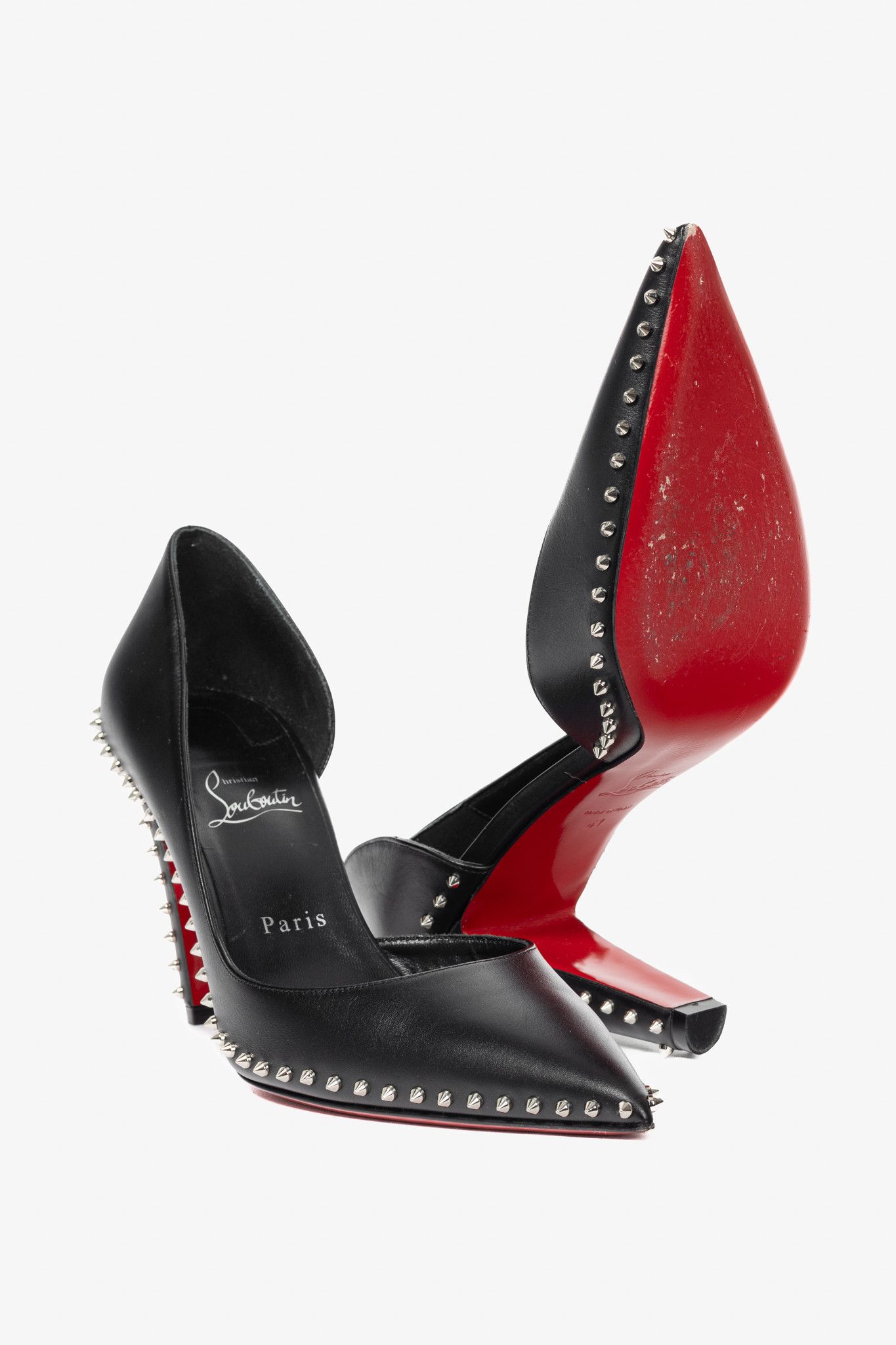 Christian Louboutin Christian Louboutin Vidura Calfskin Spike D'Orsay Heels Size US 10.5 / IT 40.5 - 4 Thumbnail