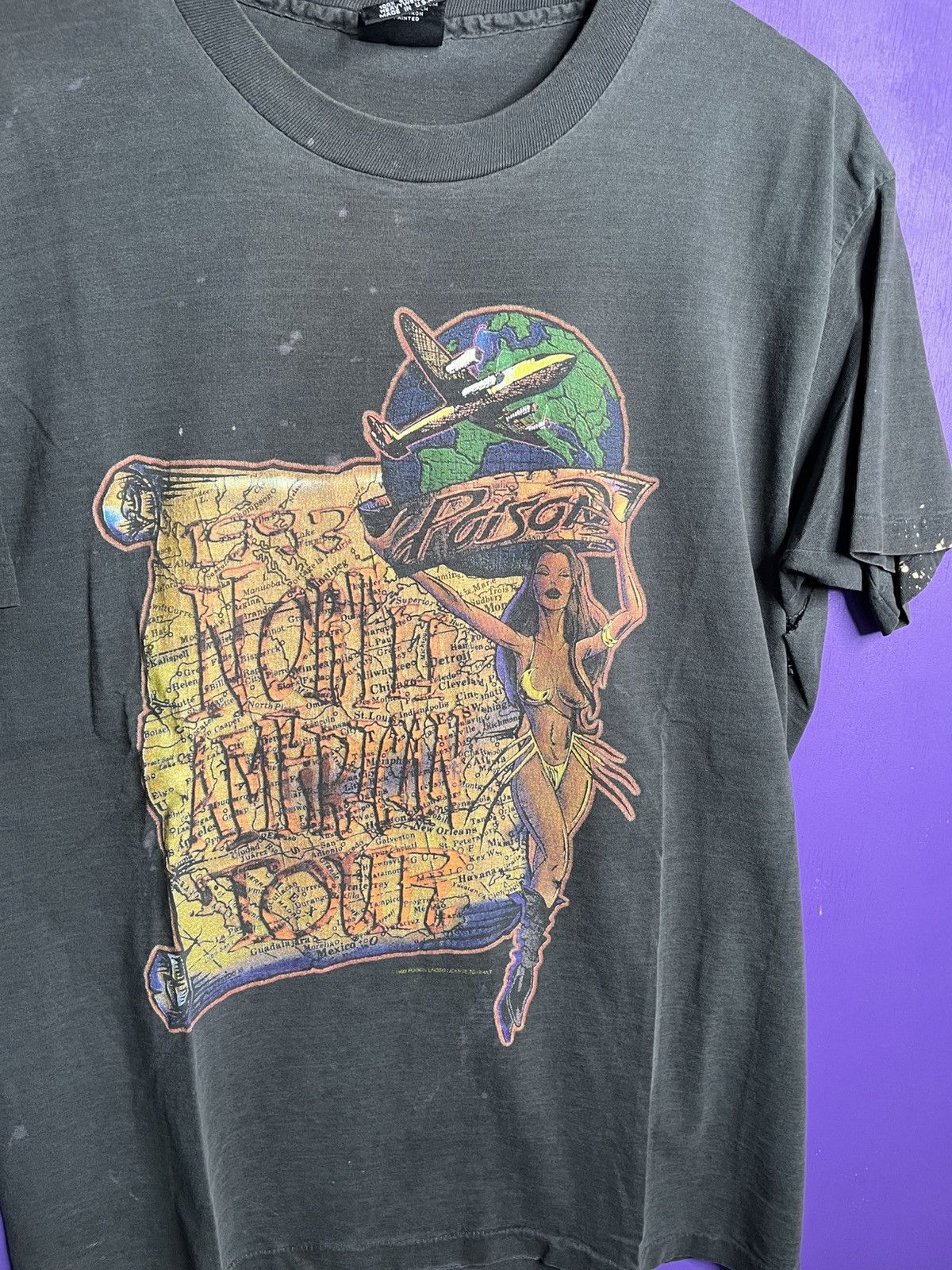 Band Tees × Vintage Vintage 1993 Poison North American tour t-shirt Size US L / EU 52-54 / 3 - 3 Thumbnail