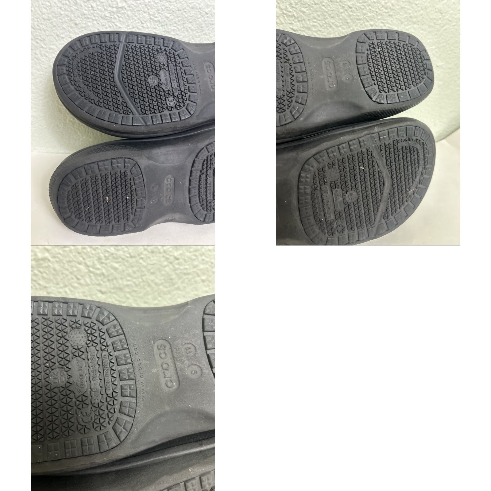 Crocs VINTAGE Crocs Lock Mens Black Dual Comfort Slip Resistant Clogs M 9 W 11 Size Black Crocs Lock Clog Mens Slips Resistant Comfort Shoes Size ONE SIZE - 10 Thumbnail