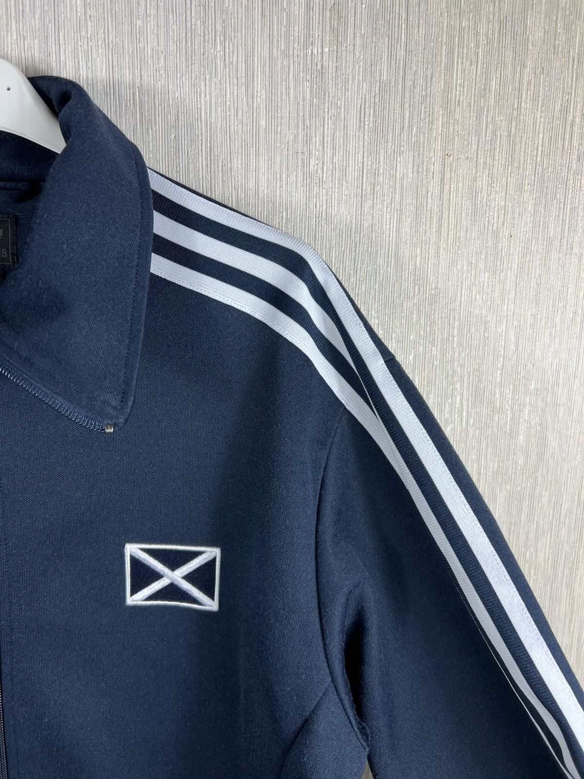 Adidas Vintage Adidas Scotland y2k navy zip track hoodie blokecore Size US L / EU 52-54 / 3 - 16 Thumbnail