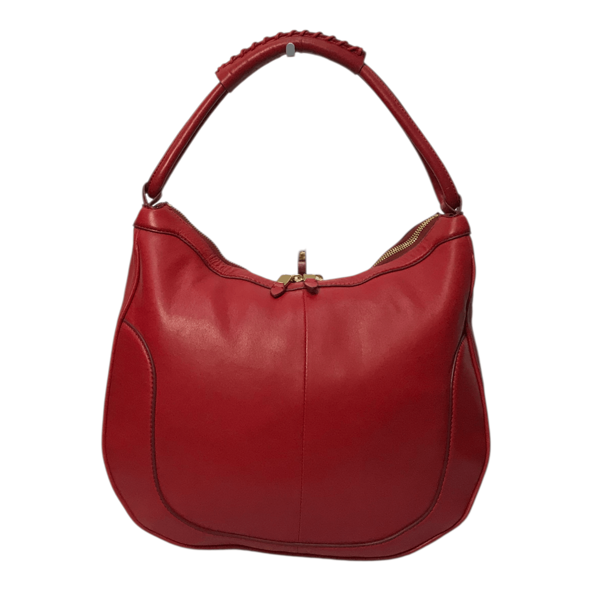 J.Crew J.Crew Cross Body Leather Red Hobo Bag Size ONE SIZE - 2 Thumbnail