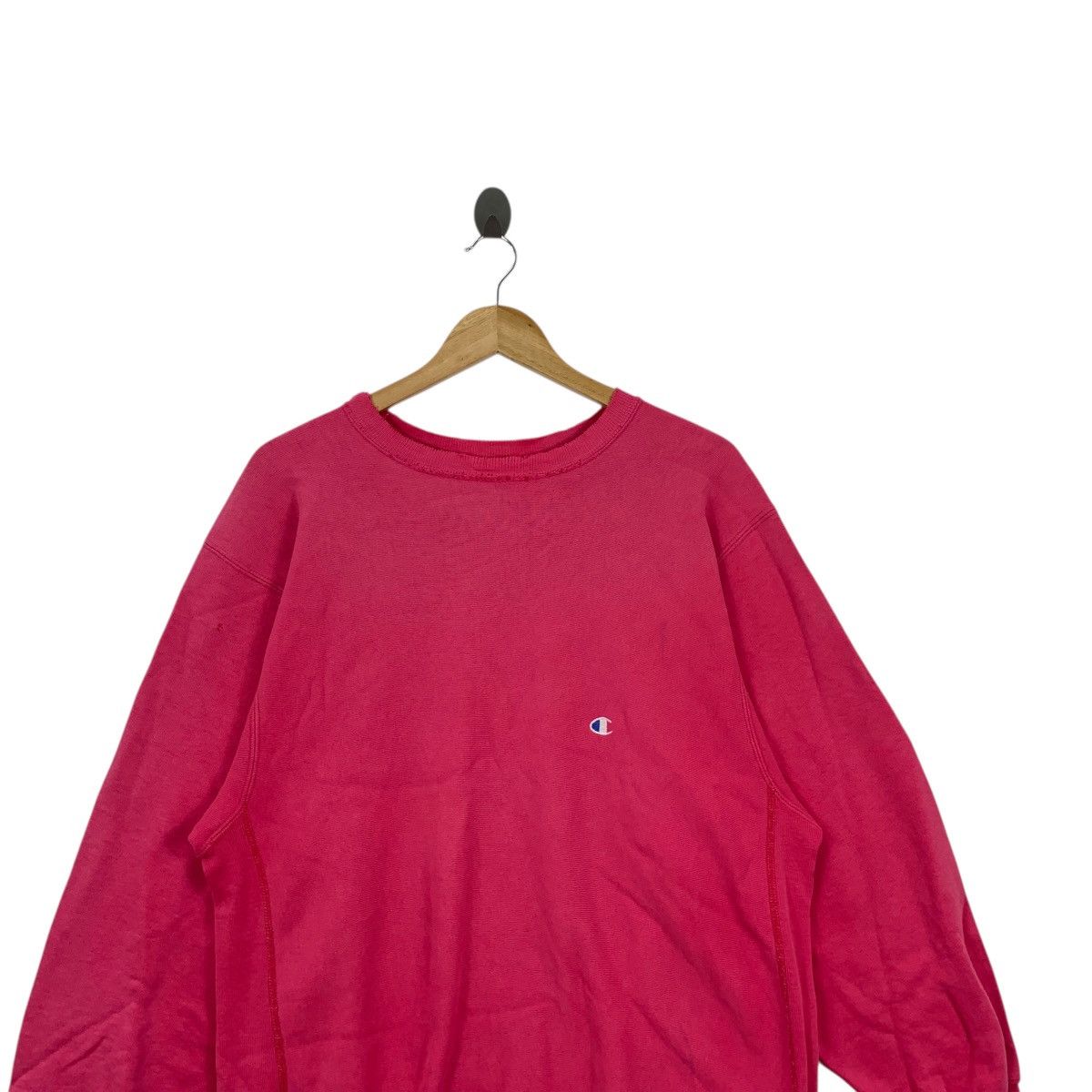 Champion Vintage 80’ CHAMPION REVERSE WEAVE Thrashed Pink Sweatshirt Size XL / US 12-14 / IT 48-50 - 2 Thumbnail