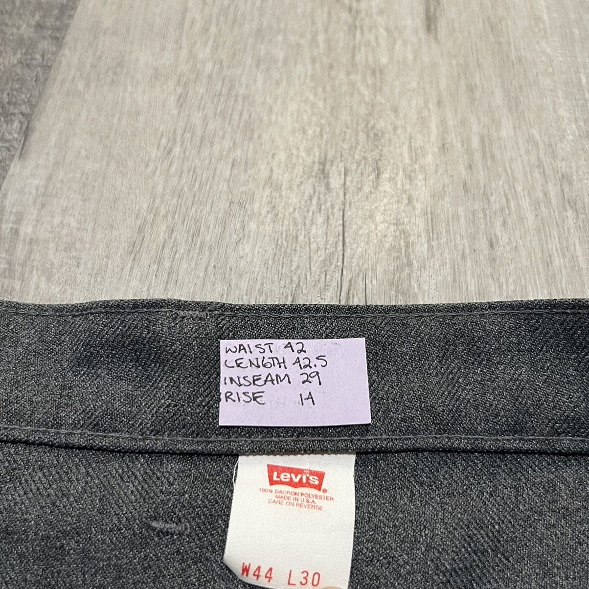 Levi's × Vintage VTG Levis Sta-Prest Grey Straight 90s Trouser Dress Pants Size US 42 / EU 58 - 4 Thumbnail