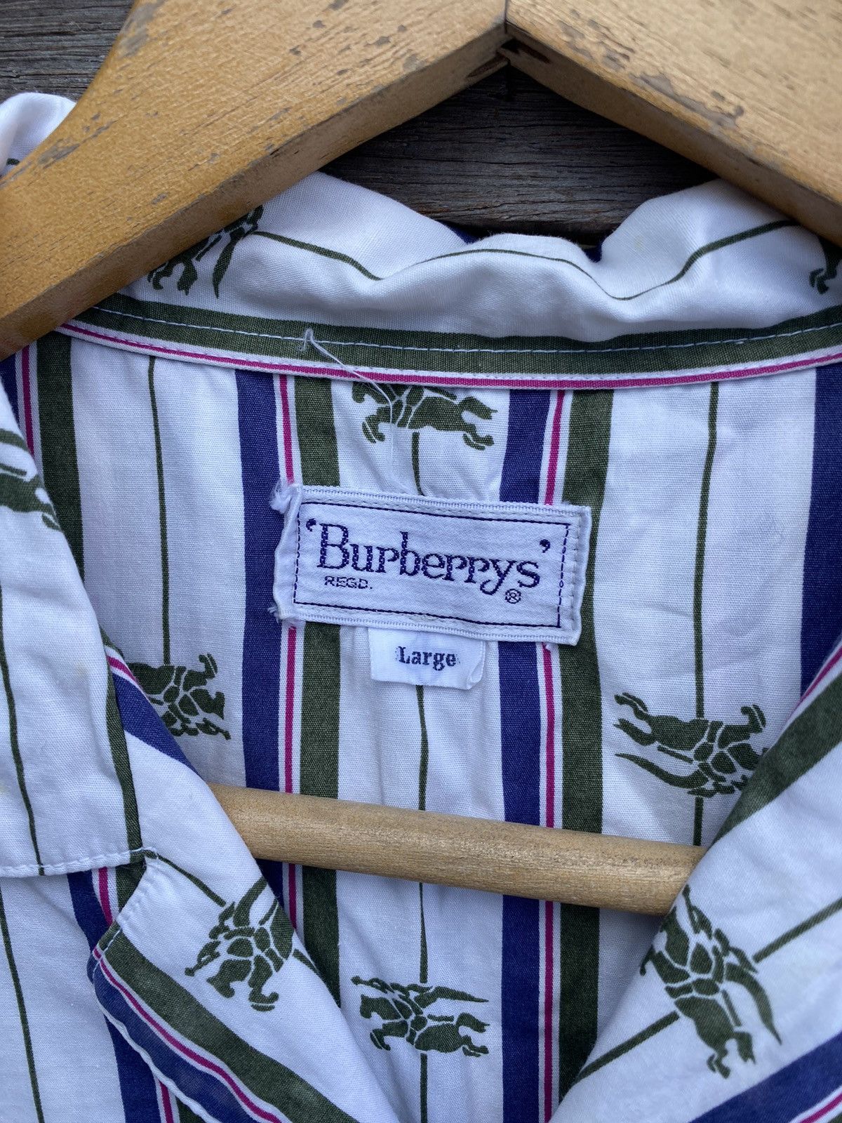 Burberry Vintage Burberry Pajama Button Up Short Sleeve - Monogram Size US XL / EU 56 / 4 - 7 Thumbnail