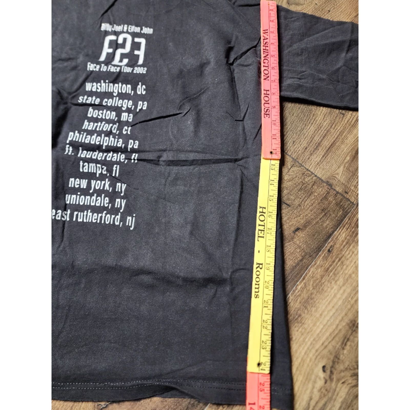 Vintage VINTAGE Elton John & Billy Joel Face 2 Face Tour T Shirt Mens L Black 90s Graphic Tee - Double-Sided, Distressed, 100% Cotton Size US L / EU 52-54 / 3 - 3 Thumbnail