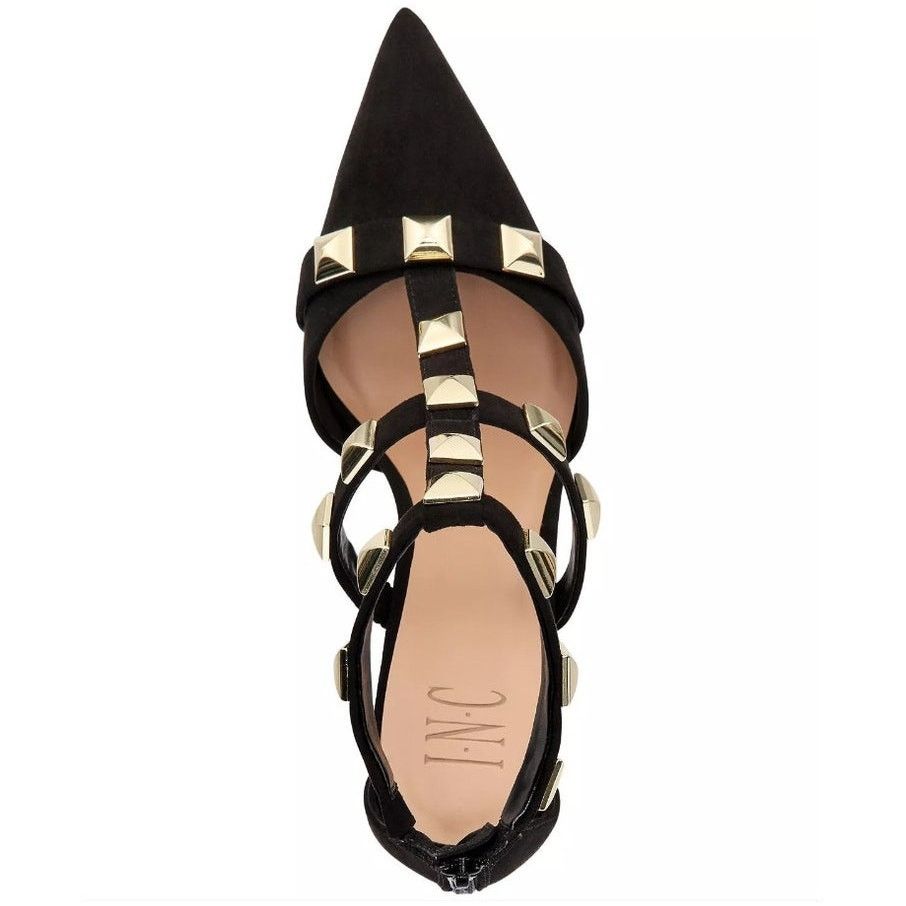 I.N.C INC Sundia Studded Black Microfiber Dress Pump NIB / Size 7 Size US 7 / IT 37 - 3 Thumbnail