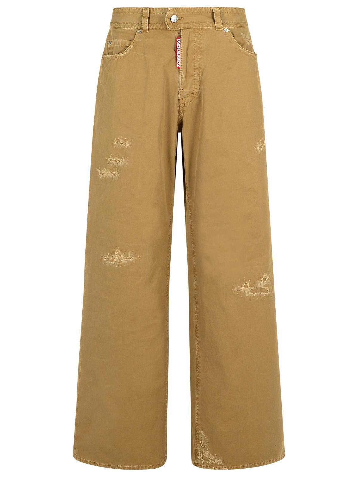 Dsquared2 DSQUARED2 '9 To 5' Beige Cotton Pants Size 25" / US 0 / IT 36 - 1 Thumbnail