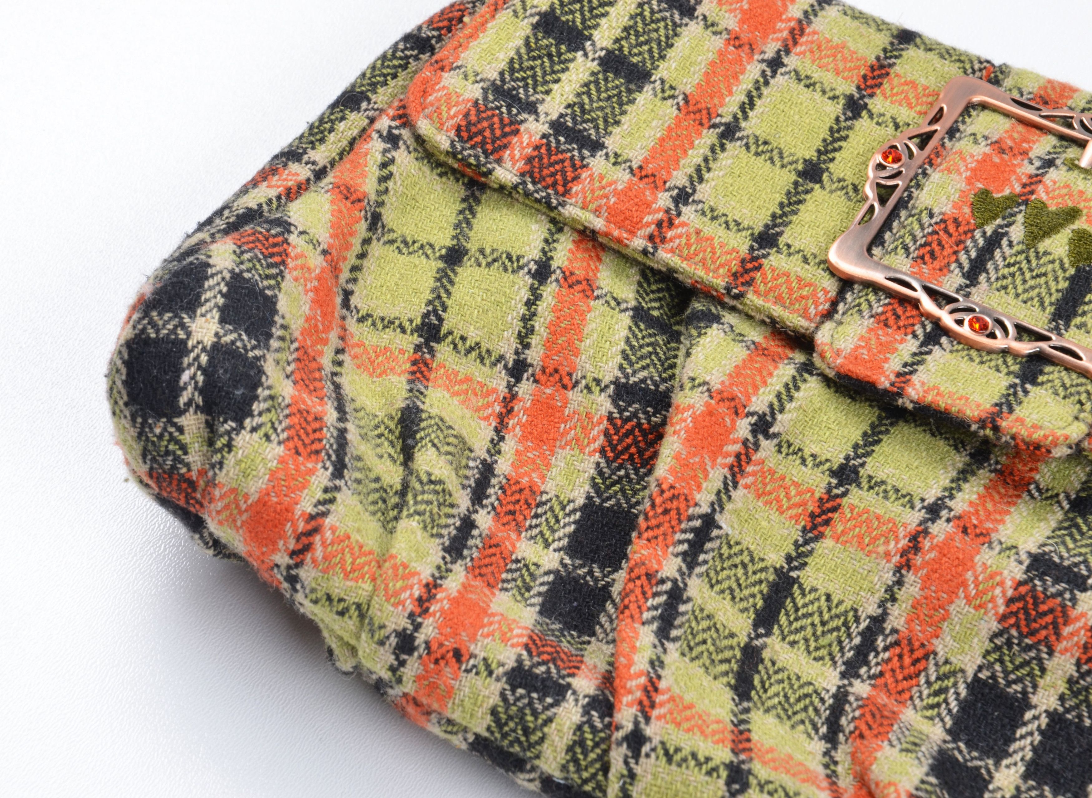 Other Per Una Y2K Tartan Plaid Mini Wool Top Handle Clasp Handbag Size ONE SIZE - 4 Thumbnail