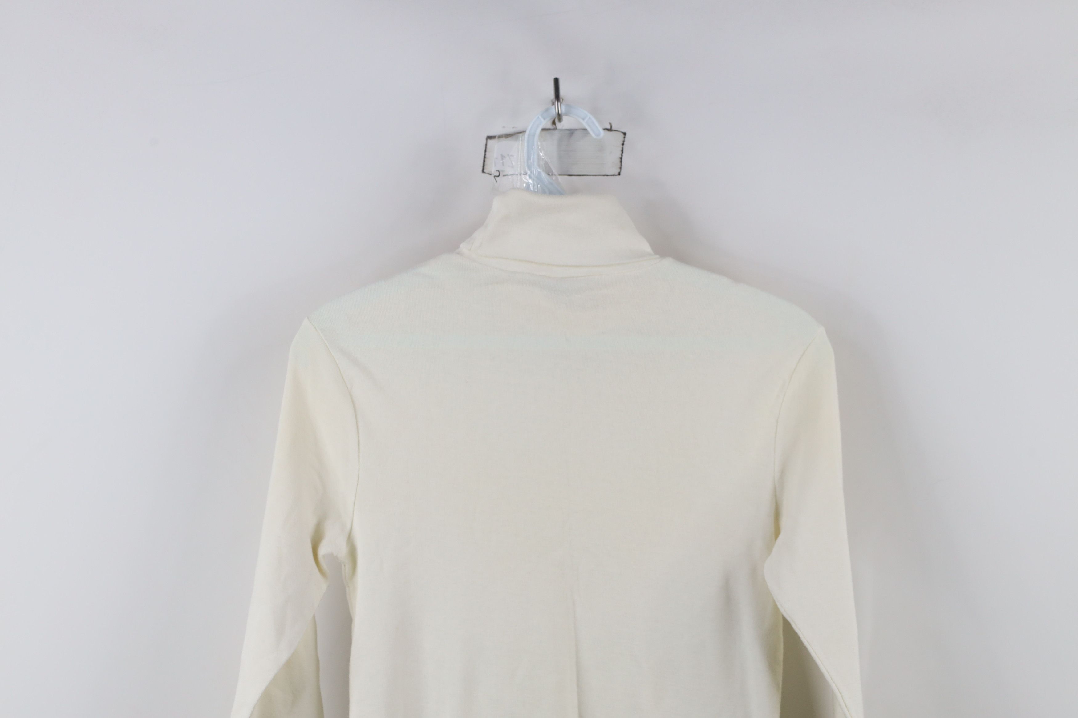 Vintage Vintage 70s Streetwear Blank Knit Turtleneck T-Shirt White Size M / US 6-8 / IT 42-44 - 7 Thumbnail