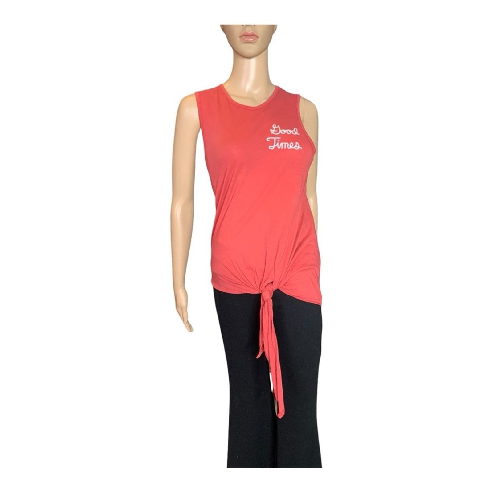 Junk Food JUNK FOOD DISNEY Women’s XS Good Times Red Tie Front T-Shirt Size XS / US 0-2 / IT 36-38 - 4 Thumbnail