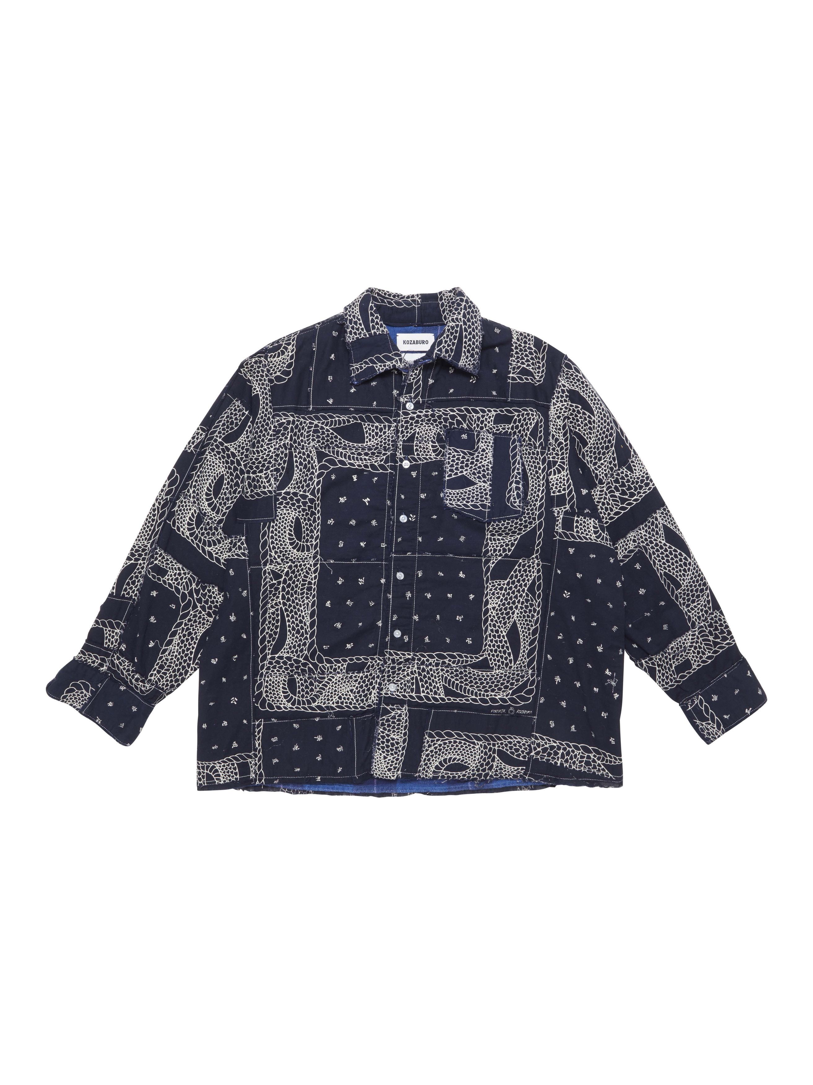 Kozaburo AW22 Velour Boxy Fit Snap Button Shirt | Grailed