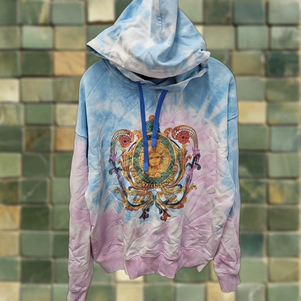 Versace Jeans Couture NWT Versace Jeans Couture Hoodie Mens Pullover Sweatshirt Size Small Multicolor Logo Graphic Print Hooded Distressed? No Size US S / EU 44-46 / 1 - 1 Thumbnail