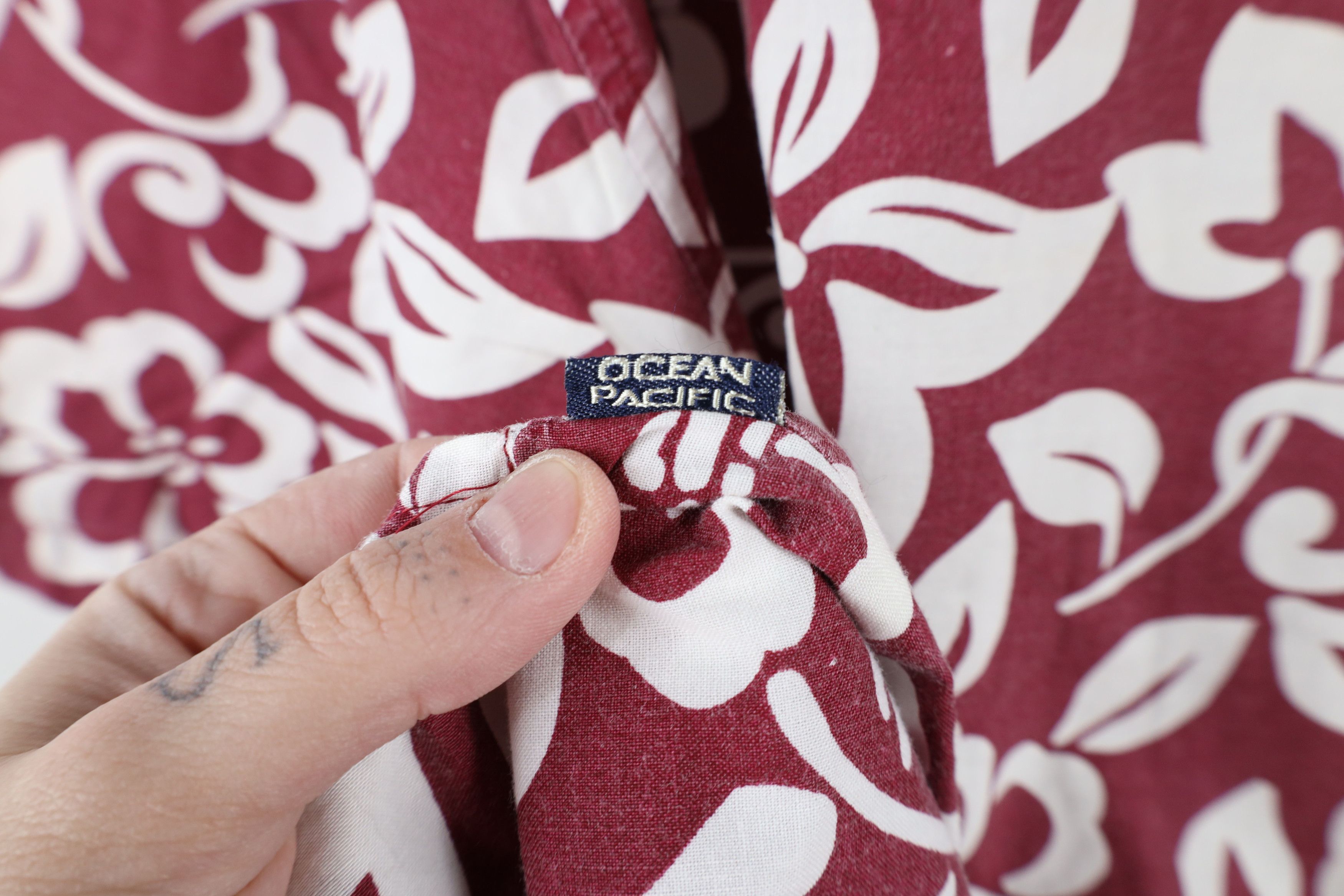 Ocean Pacific × Vintage Vintage 90s Ocean Pacific OP Looped Collar Surf Button Shirt Size US L / EU 52-54 / 3 - 11 Thumbnail
