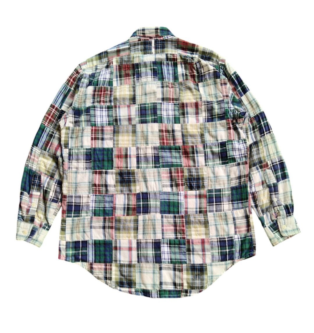 If Six Was Nine × Kapital × RRL Ralph Lauren VTG 90s Polo Ralph Lauren Plaid Flannel Pacthwork Shirt Size US S / EU 44-46 / 1 - 2 Thumbnail