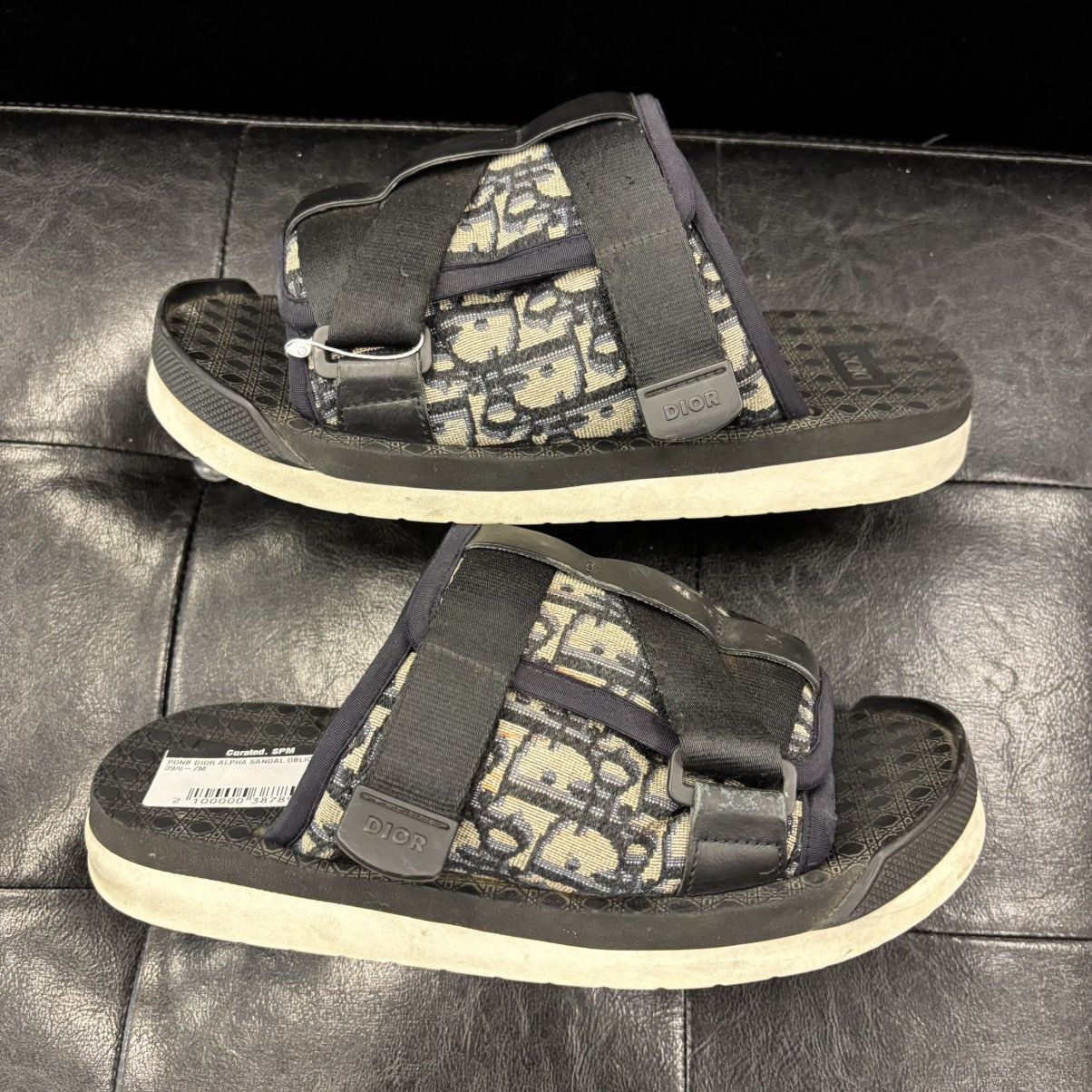 Dior Size 6-7M/39 DIOR ALPHA SANDAL OBLIQUE worn no box 