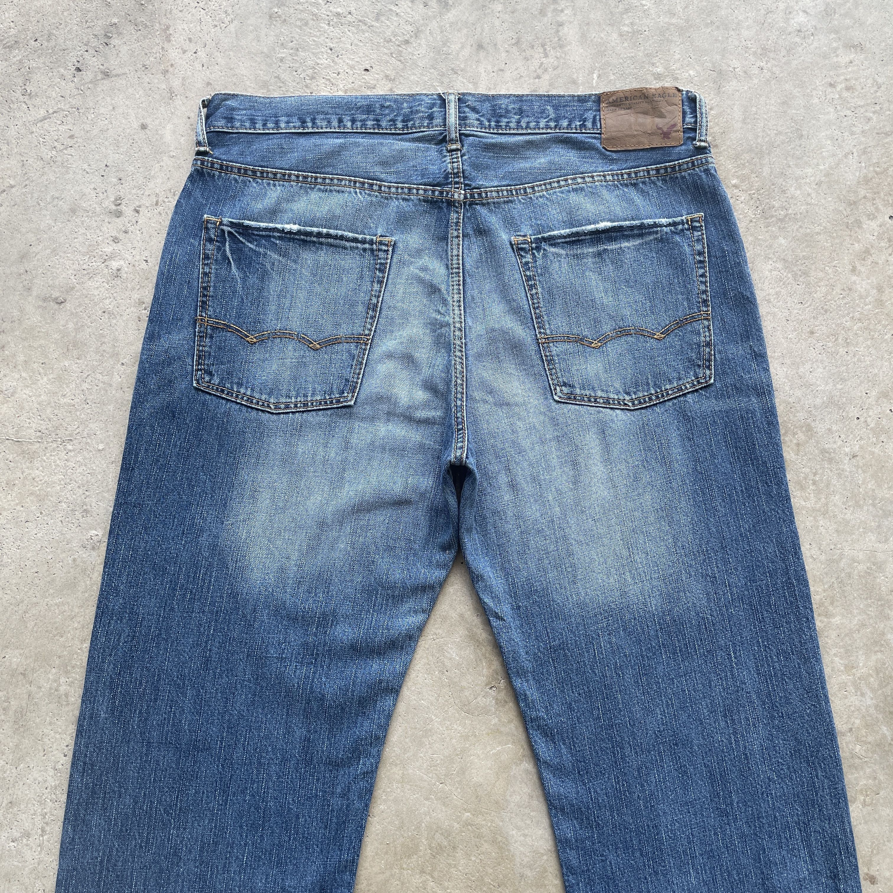 American Eagle Outfitters × Jean VINTAGE AMERICAN EAGLE FADED JEANS BAGGY DENIM PANTS W38 Size US 38 / EU 54 - 11 Thumbnail