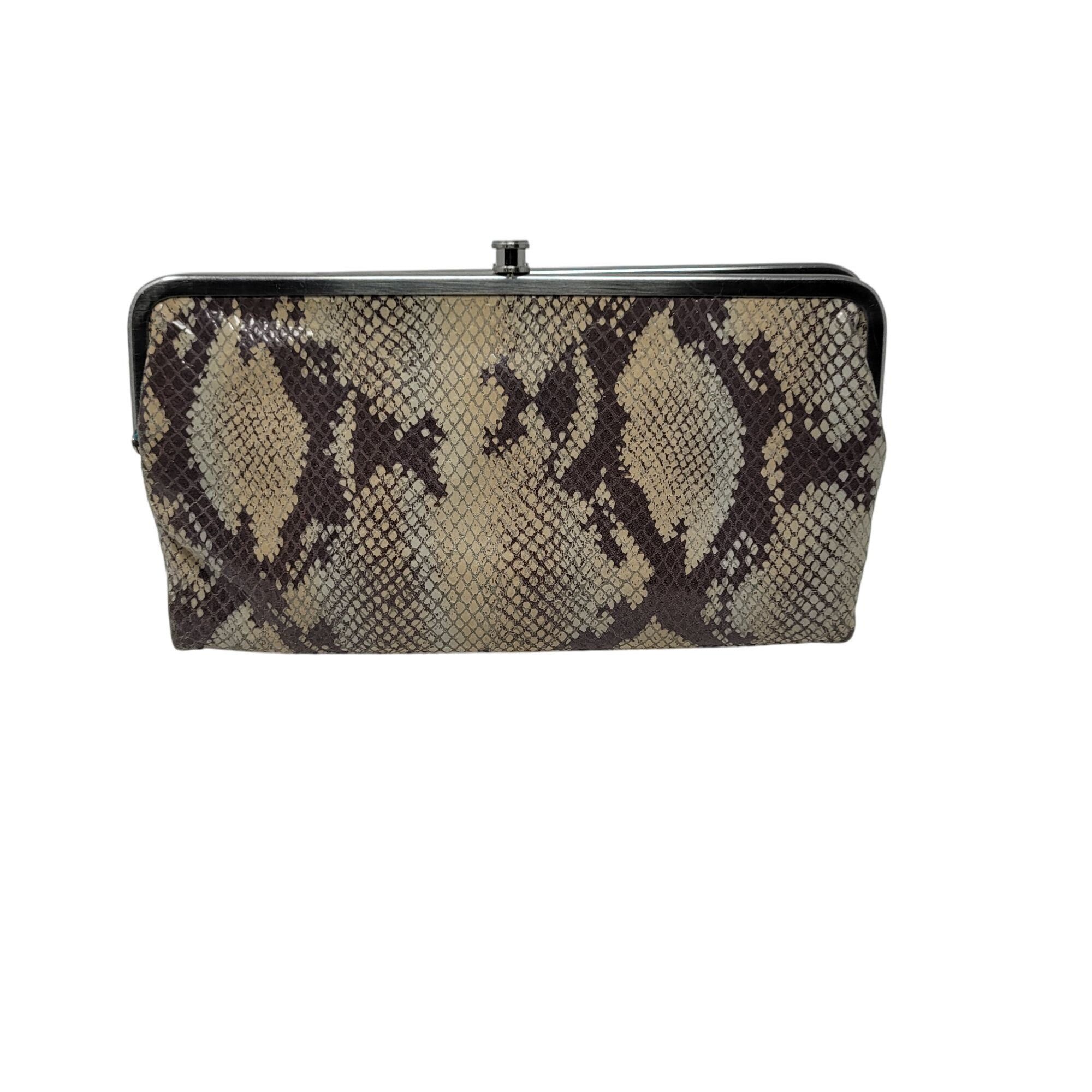 Hobo Hobo Lauren Leather Snake Clutch Wallet Frame Snap Closure E Size ONE SIZE - 15 Thumbnail