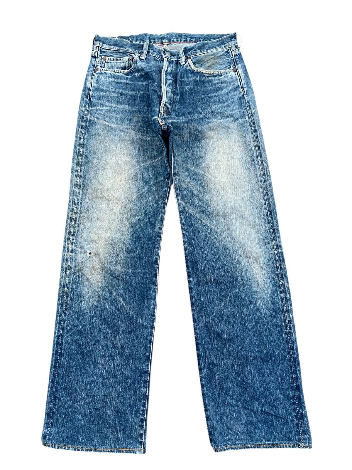 Kapital VINTAGE 45RPM SELVEDGE BUTTON FLY JAPANESE DISTRESSED DENIM Size US 31 - 1 Thumbnail