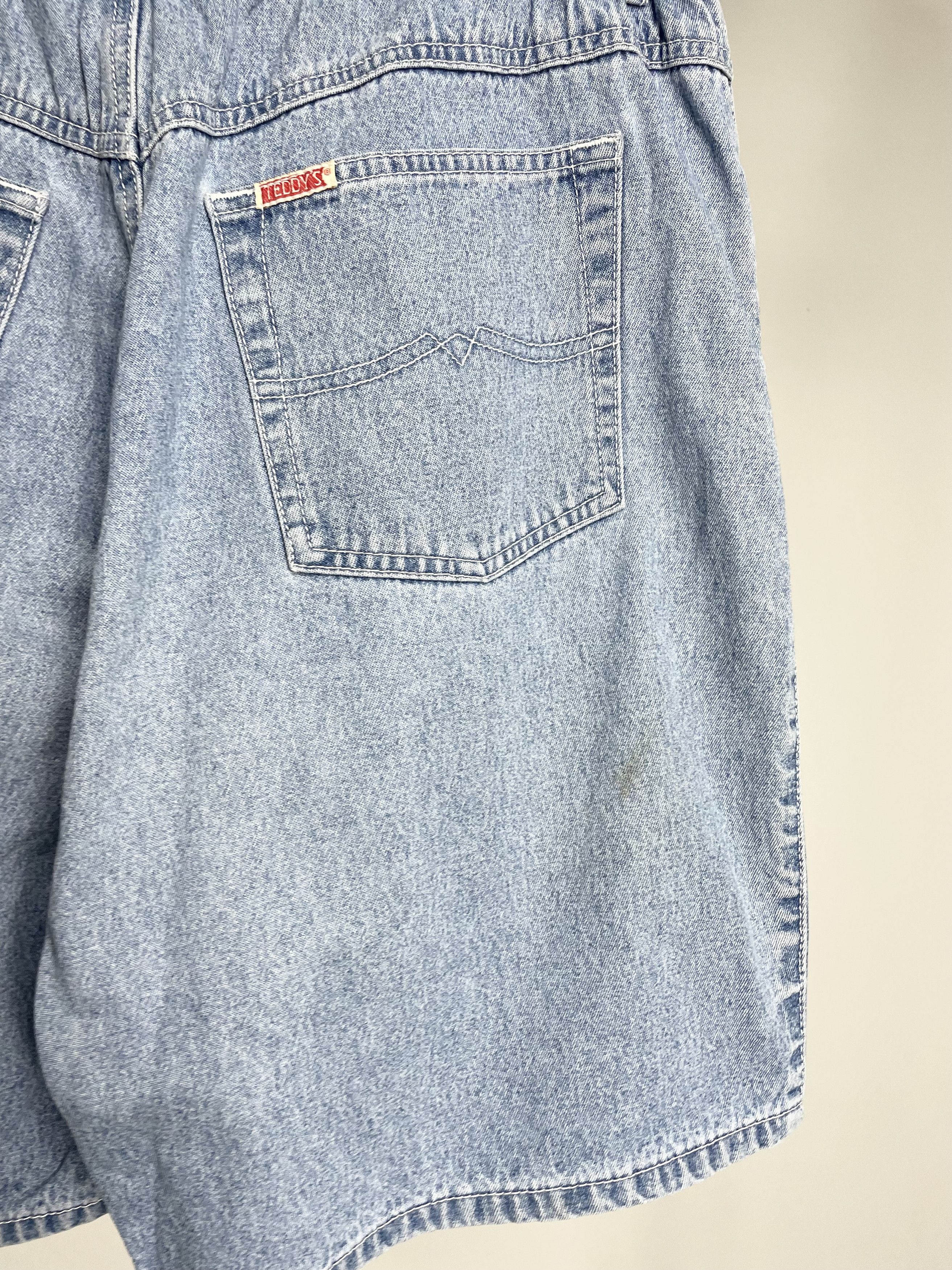 Teddy Fresh Teddy`s ( Size 36 ) Vintage Light Blue denim Shorts Jorts Size US 36 / EU 52 - 6 Thumbnail