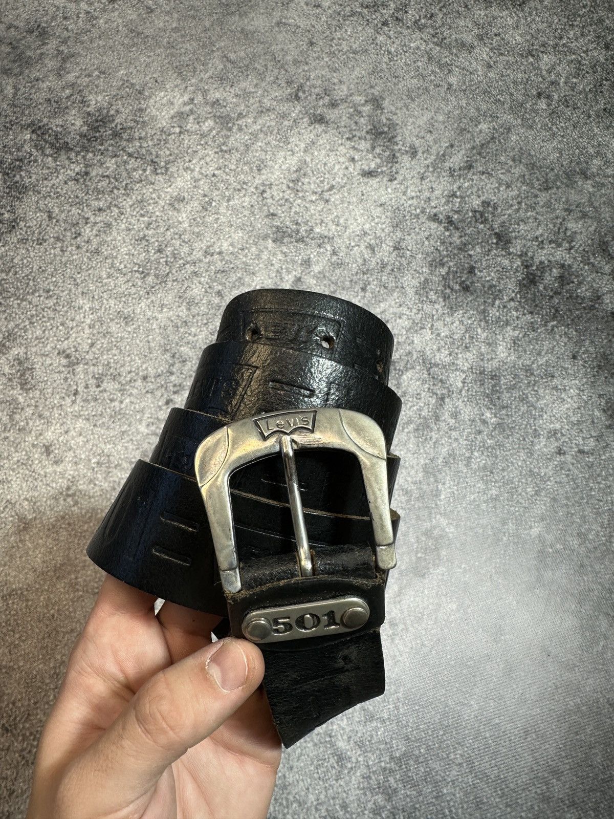 Levi's Y2K Vintage Levi’s 501 Logo Belts Streetwear Leather USA Size ONE SIZE - 2 Thumbnail