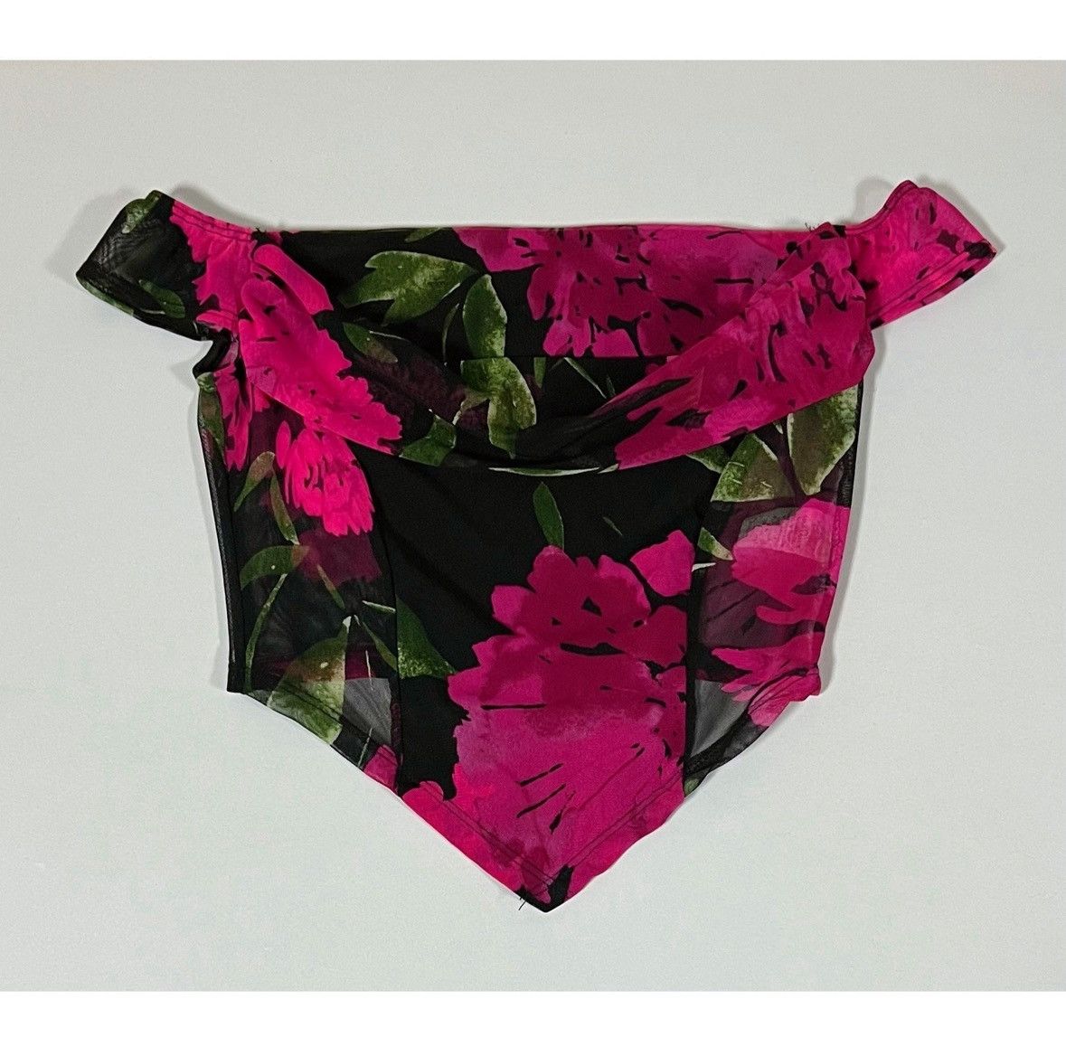 Japanese Brand Black Pink Floral Off-The-Shoulder Corset Blouse Size S 🌺✨ Size S / US 4 / IT 40 - 2 Thumbnail