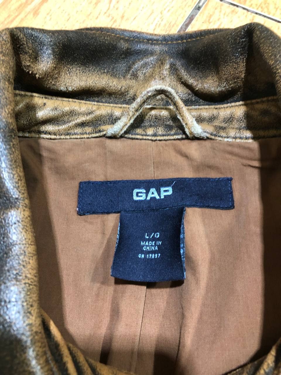 Gap Gap Vintage Leather Jacket Brown Zip Oversized Size US L / EU 52-54 / 3 - 2 Thumbnail