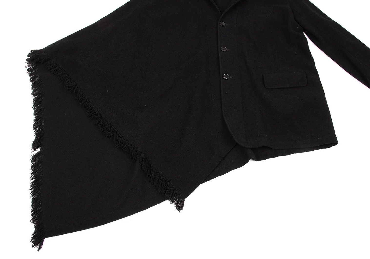 Yohji Yamamoto Yohji Yamamoto Wool Pile Asymmetrical Mantle Jacket Size US L / EU 52-54 / 3 - 8 Thumbnail