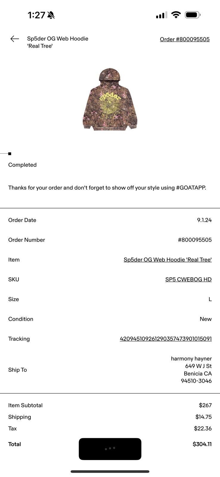 Sp5der OG sp5der web hoodie ‘real tree’ Size US L / EU 52-54 / 3 - 6 Thumbnail