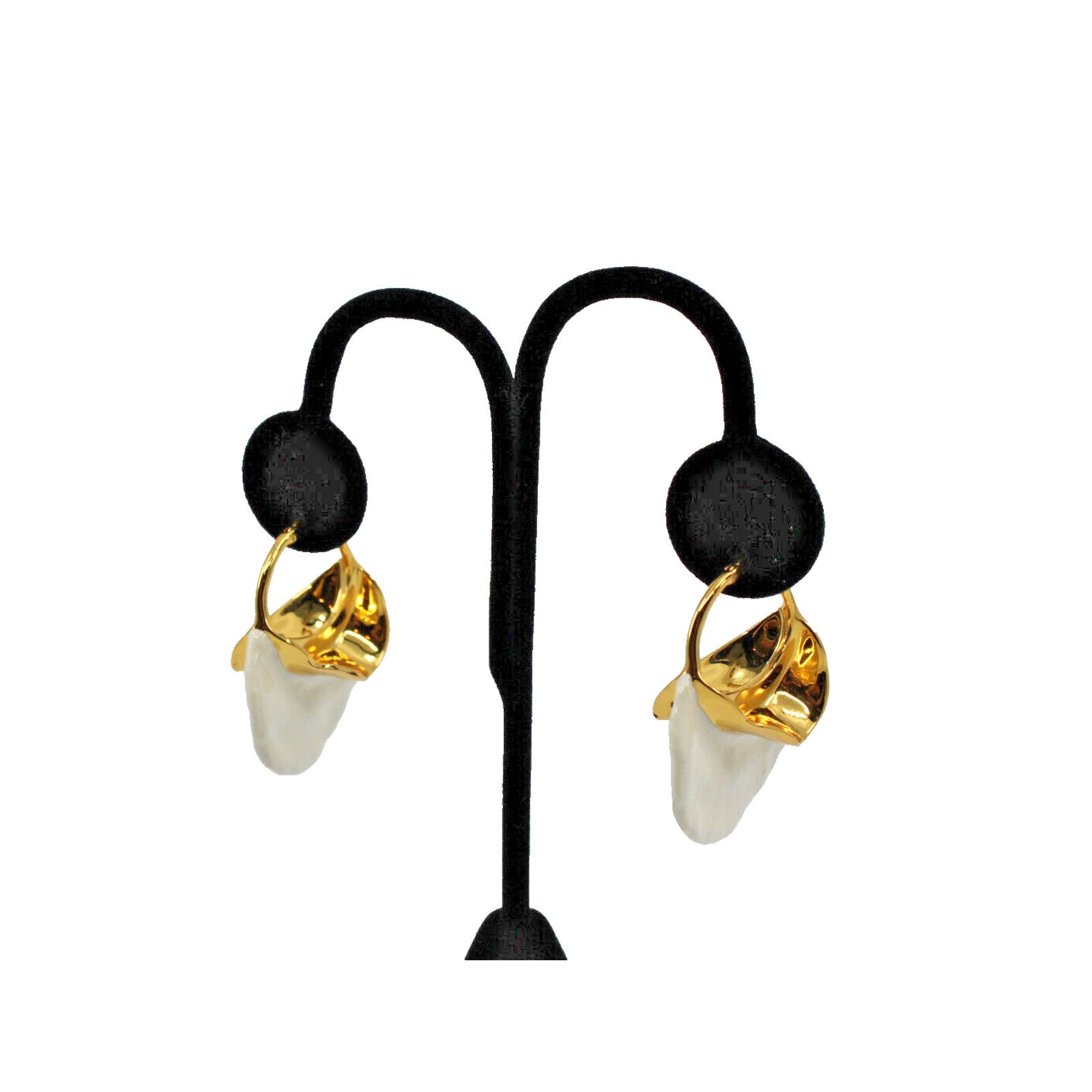 Celine Celine White Textured Swirl Phoebe Philo Collection Earrings Size ONE SIZE - 1 Thumbnail