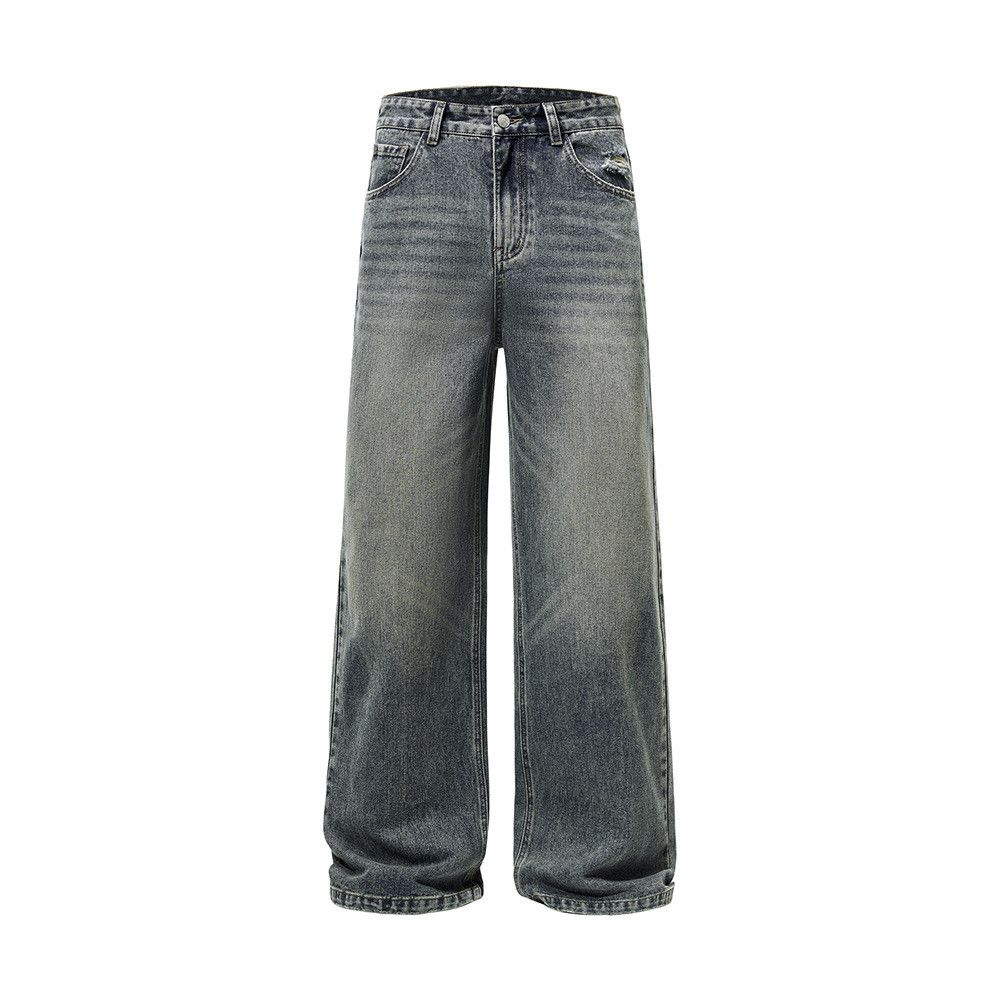 Japanese Brand Men's Retro Washed Wide-Leg Straight Oversized Jeans Size US 32 / EU 48 - 1 Thumbnail