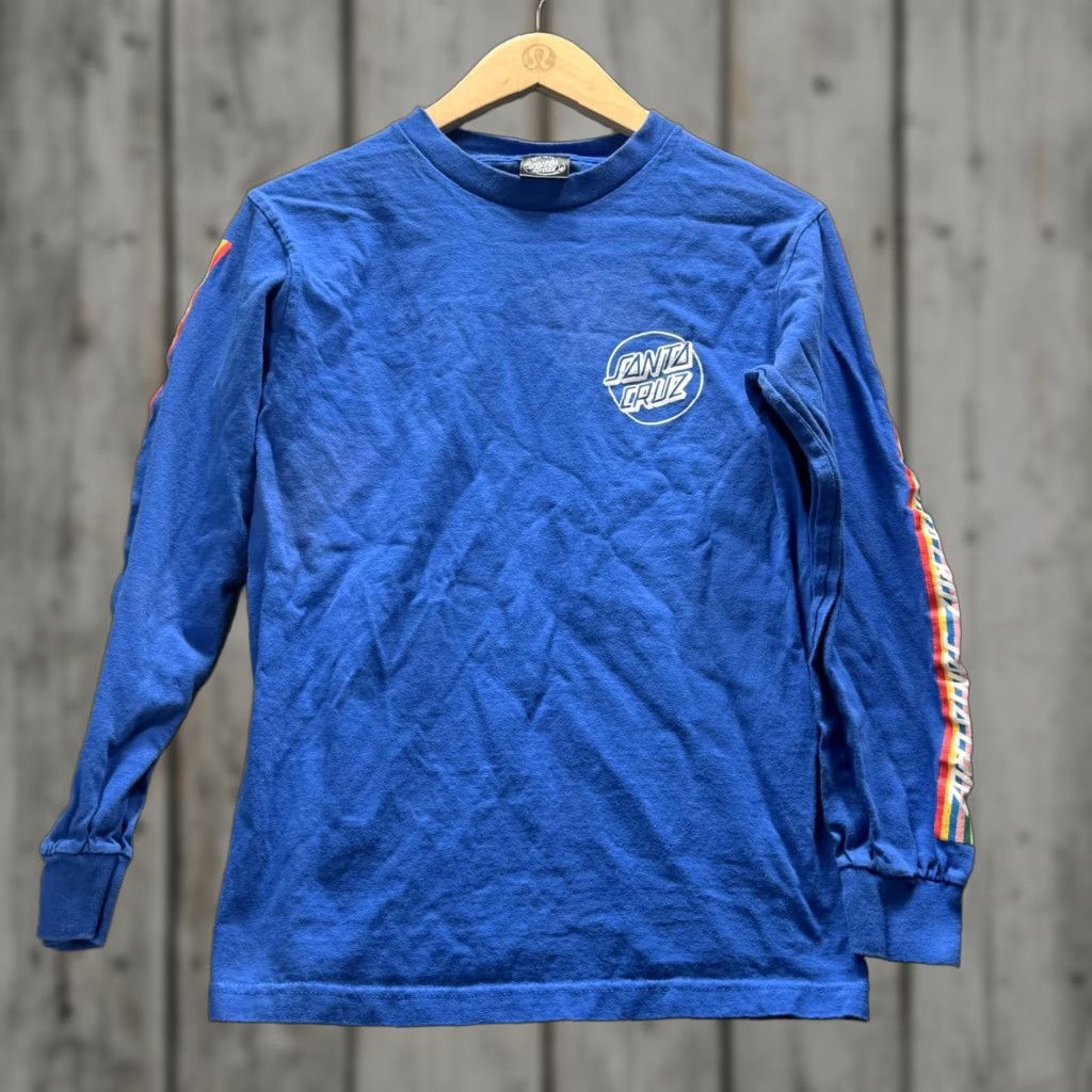 Vintage Santa Cruz Shirt Mens Small Blue Long Sleeve Logo Graphic Tee Skateboarding Size US S / EU 44-46 / 1 - 1 Thumbnail