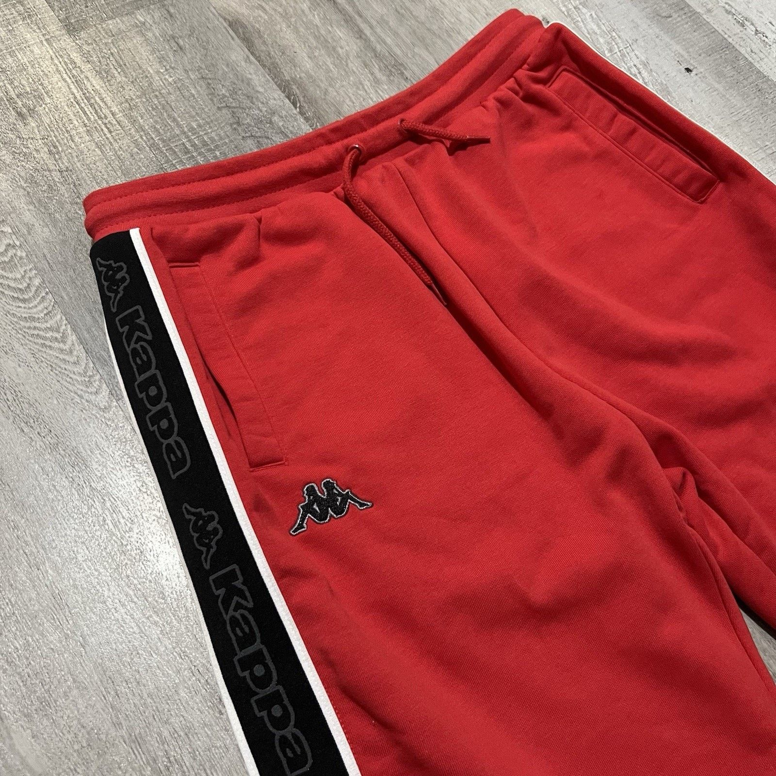 Kappa Kappa Red Sweat Shorts Drawstring Repeat Logo Size L Size US 30 / EU 46 - 3 Thumbnail