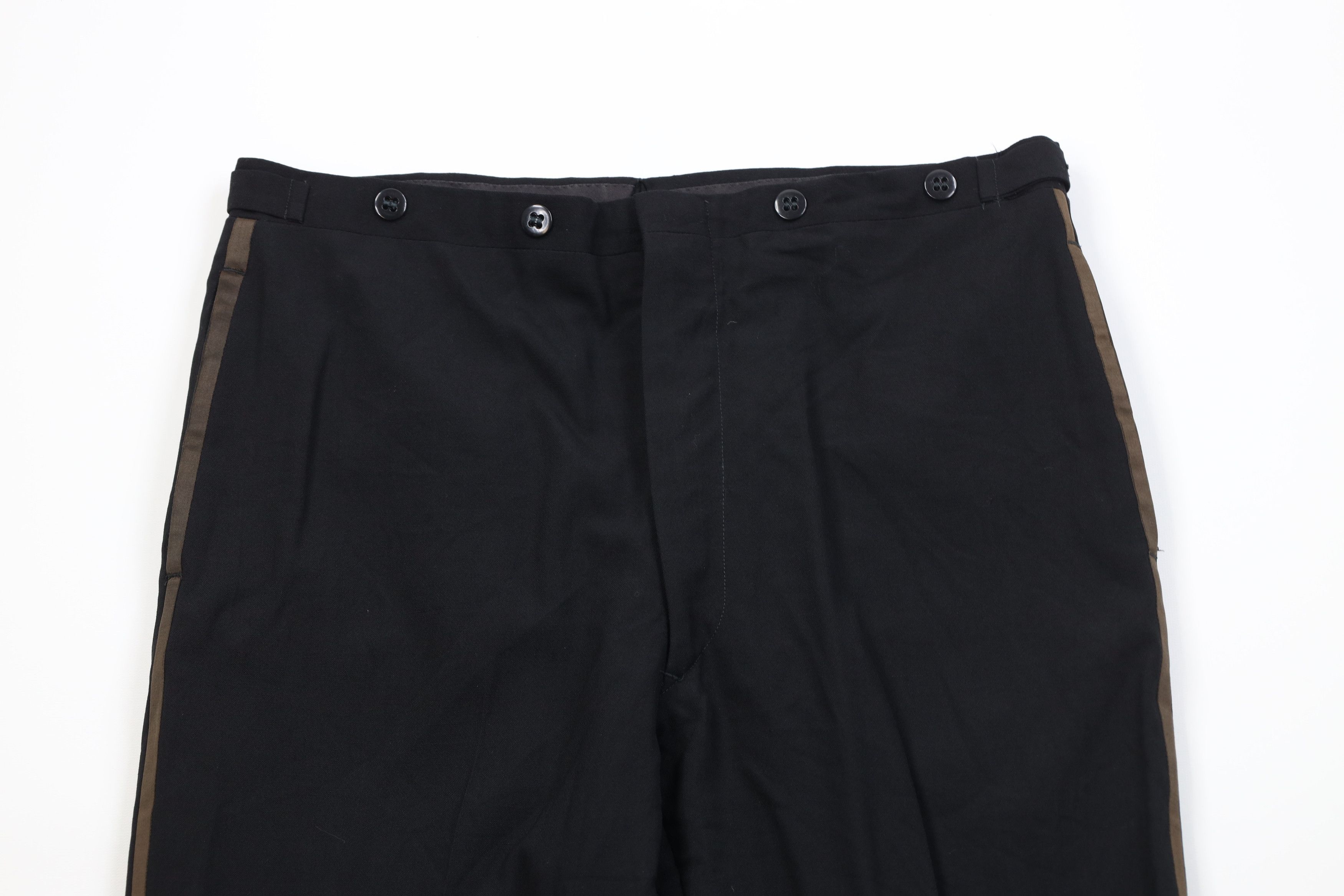 Vintage Vintage 50s Streetwear Wool Knit Tuxedo Chino Pants USA Size US 36 / EU 52 - 2 Thumbnail