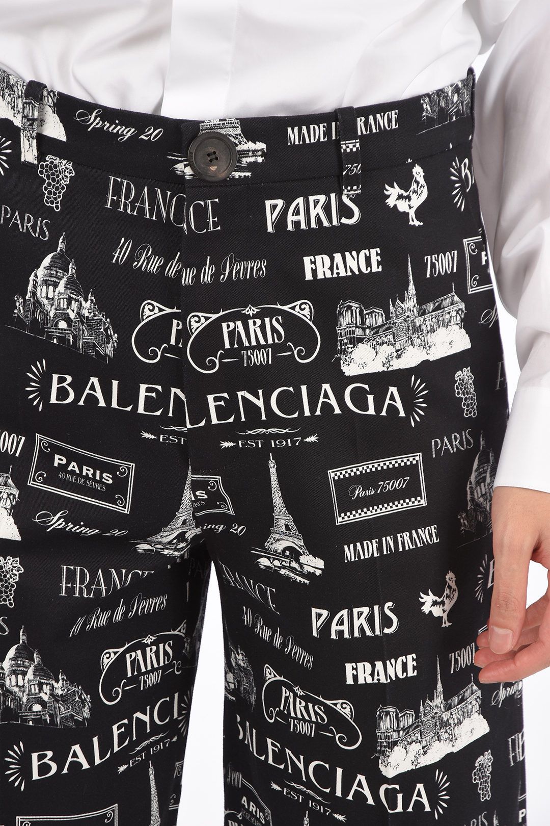 Balenciaga o1tko11025 Paris-Resto Pants in Black Size US 30 / EU 46 - 3 Thumbnail