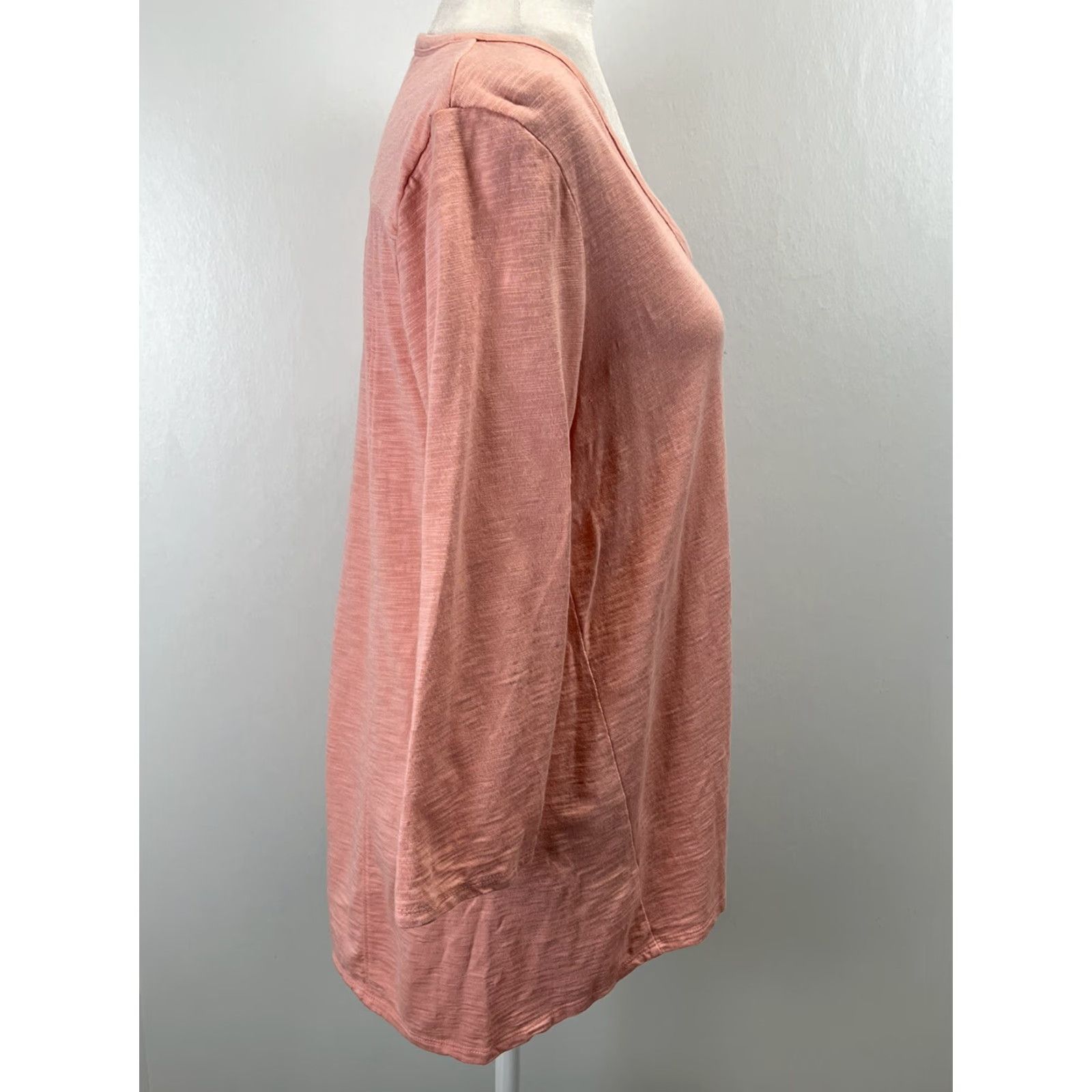 Vintage CHICOS The Ultimate Tee Tunic Shirt Shirt Women's M Pink 3/4 Sleeve Scoop Neck Casual Tunic Modern Classic Ladies - Womens Size M / US 6-8 / IT 42-44 - 4 Thumbnail
