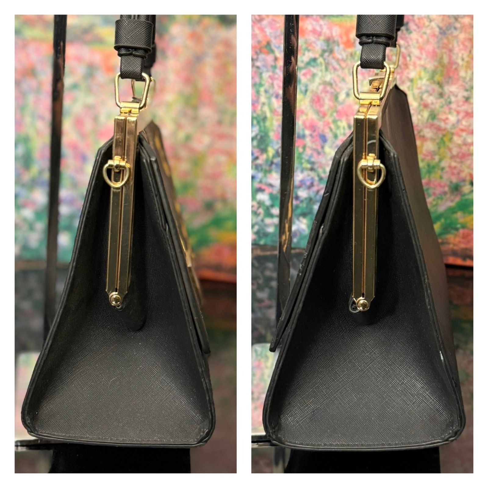 Dune London VGUC Dune London Black Faux Leather/Calf Hair Handbag Size ONE SIZE - 5 Thumbnail