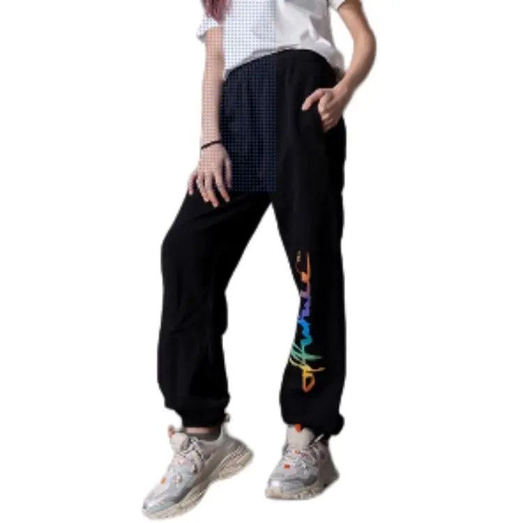 Off-White o1gr1nt0125 Rainbow Offwhite Sweatpant in Black Size 24" / US 00 / IT 34 - 4 Thumbnail