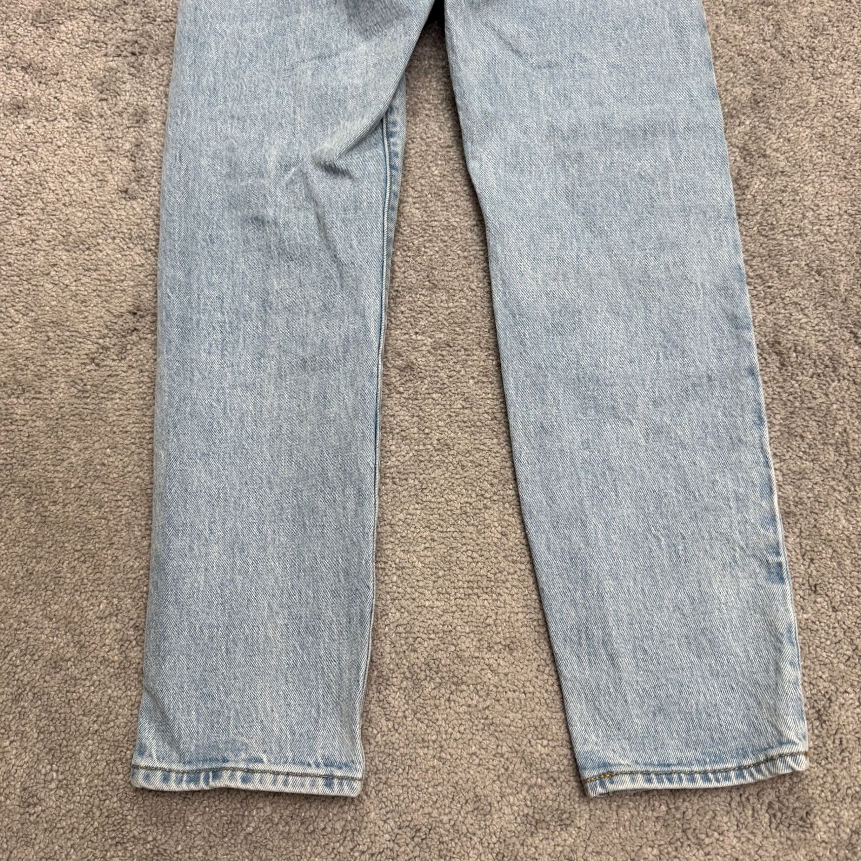 Levi's Levi's Wedgie Straight Jeans Womens 25 Blue Light Wash Stretch Button Fly Denim Size 42" / US 20 - 4 Thumbnail