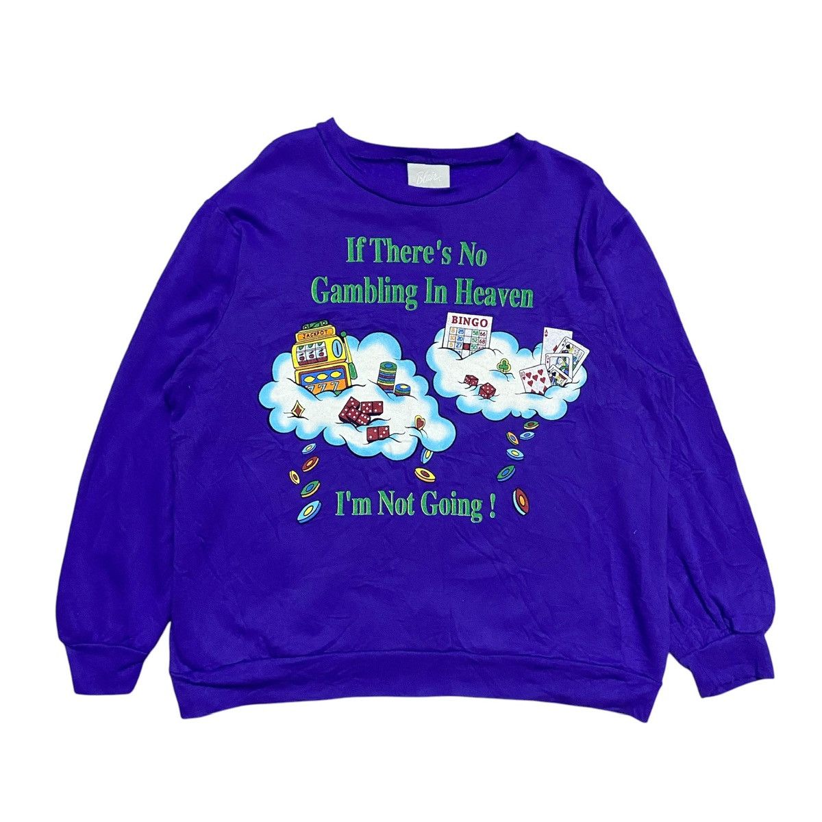 Vintage Blair Bingo Gambling Crewneck