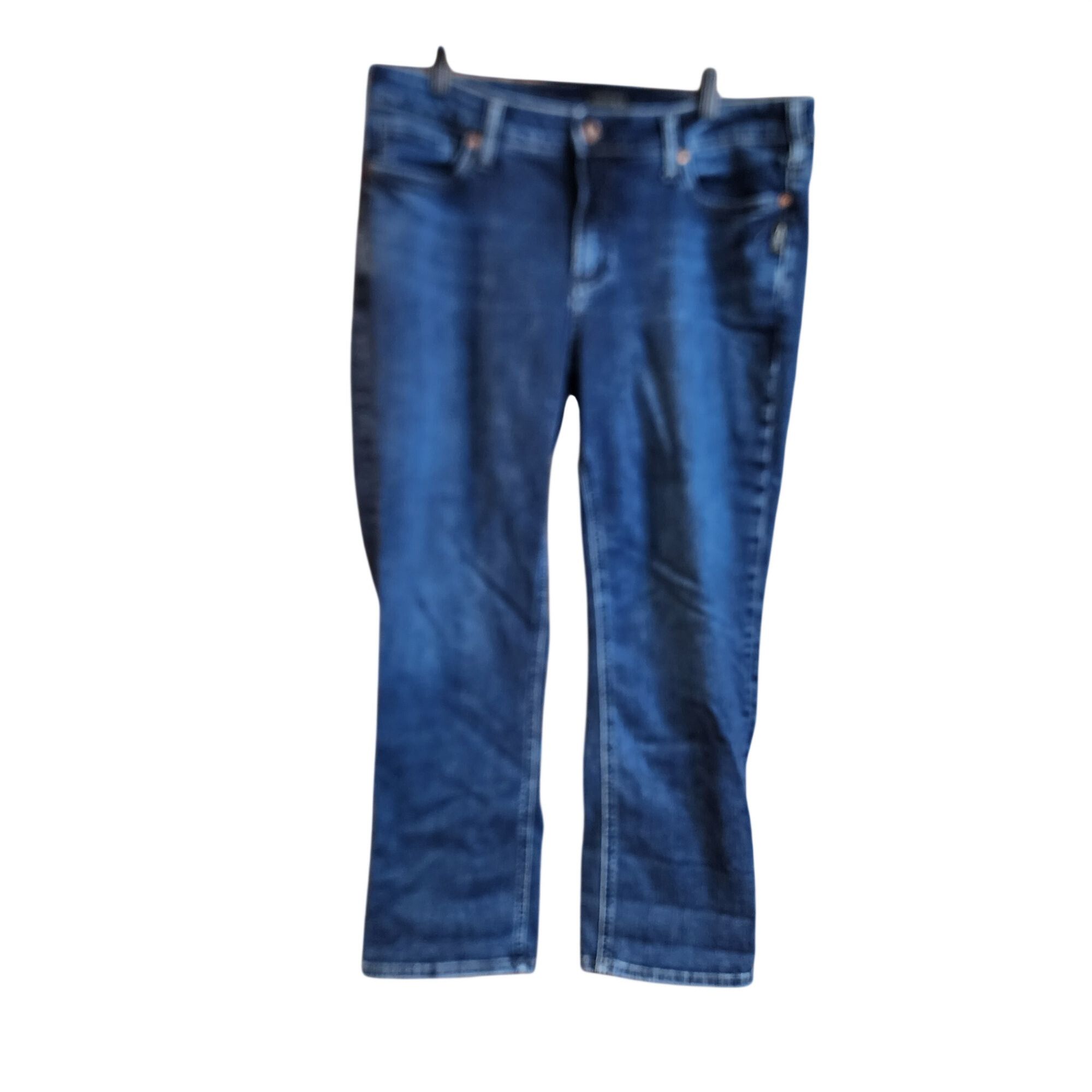 Silver Jeans Co. Silver Suki Mid Capri Jeans Dark Wash Mid Rise Stretch Denim Size 38" / US 16 / IT 52 - 1 Thumbnail