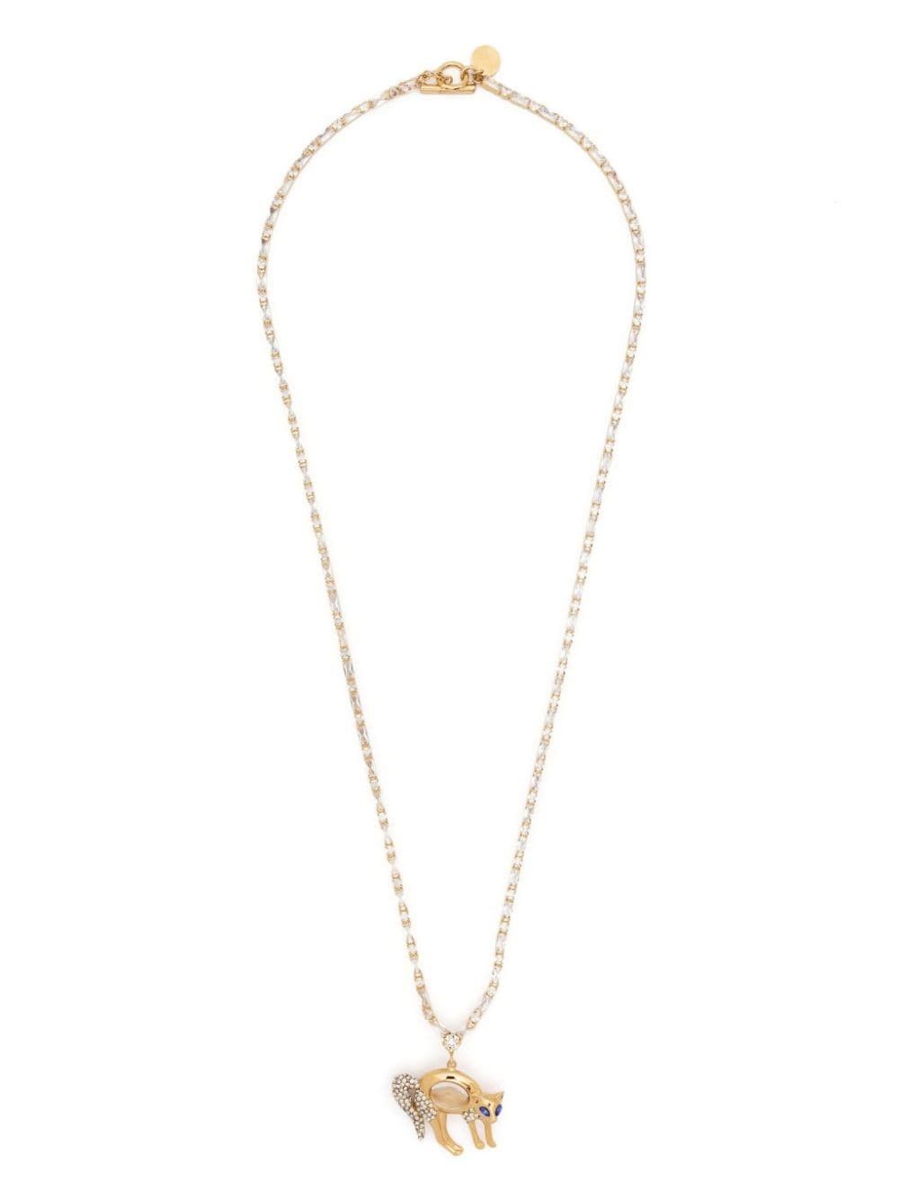 Marni o1w1db10125 Size:OS/ Cat Pendant Necklace in Gold Size ONE SIZE - 1 Thumbnail