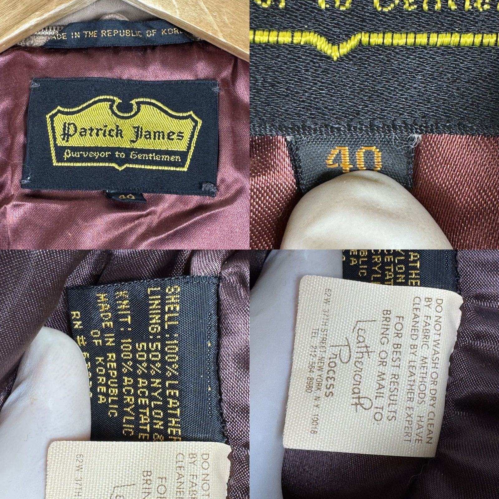 Vintage VINTAGE Patrick James Leather Jacket Mens Jacket Bomber Beig e Tan Brown Sable M Zip Collared Thin? Size US M / EU 48-50 / 2 - 10 Thumbnail