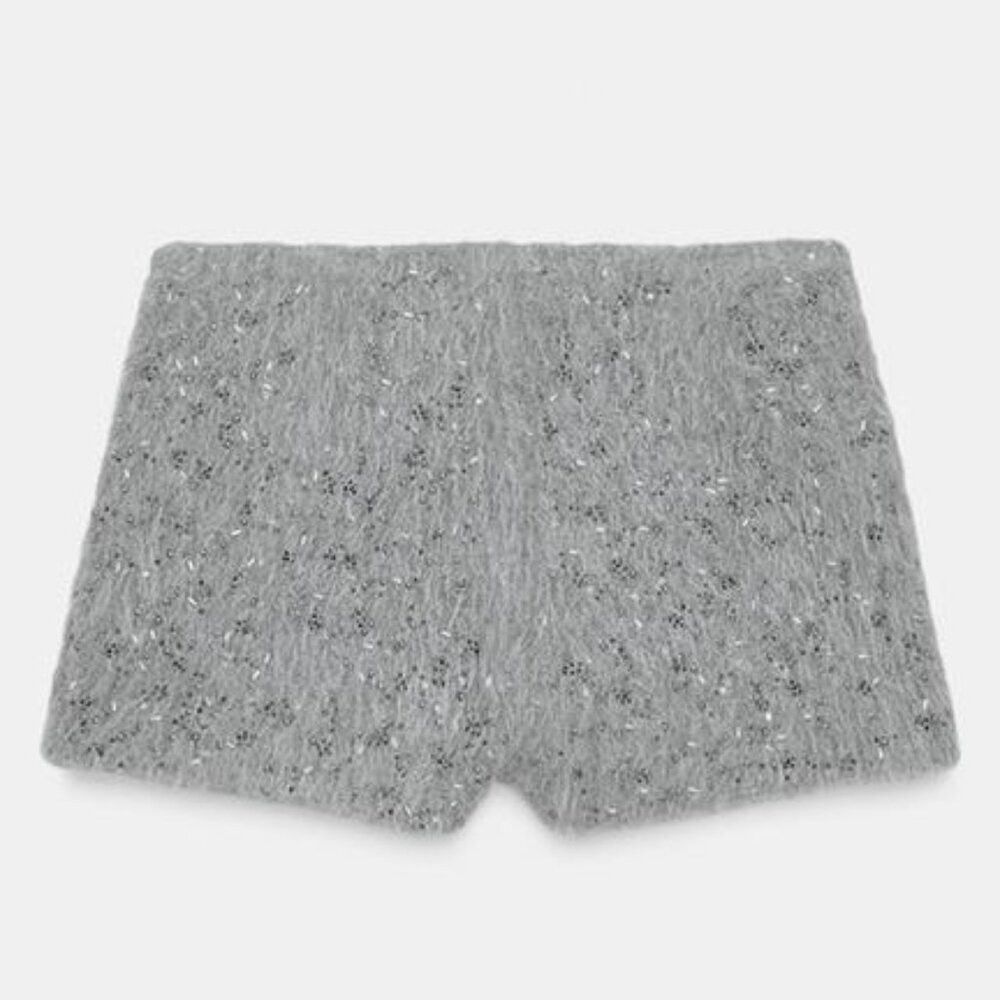 Zara ZARA MINI FAUX FUR BEAD SHORTS Size 29" - 7 Thumbnail