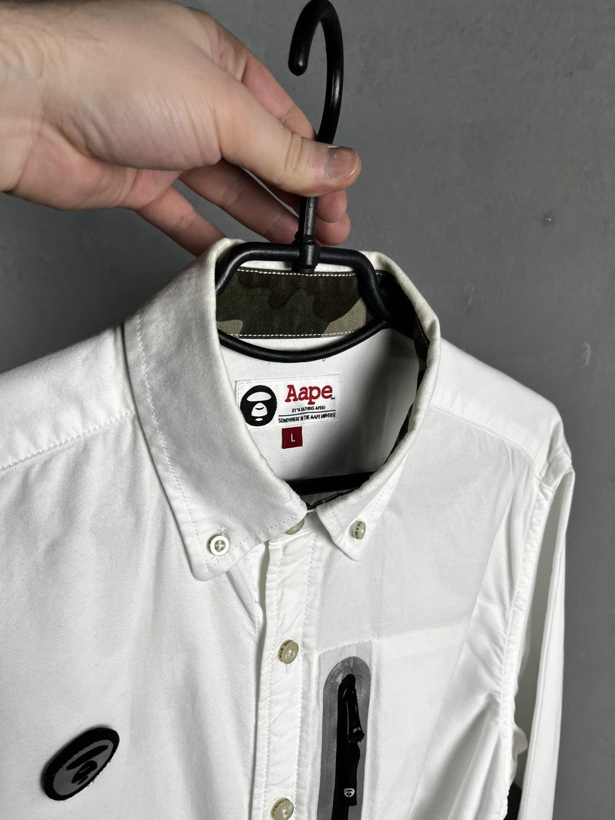 Bape AAPE By A BATHING APE BAPE White Button Down Shirt Size US L / EU 52-54 / 3 - 20 Thumbnail