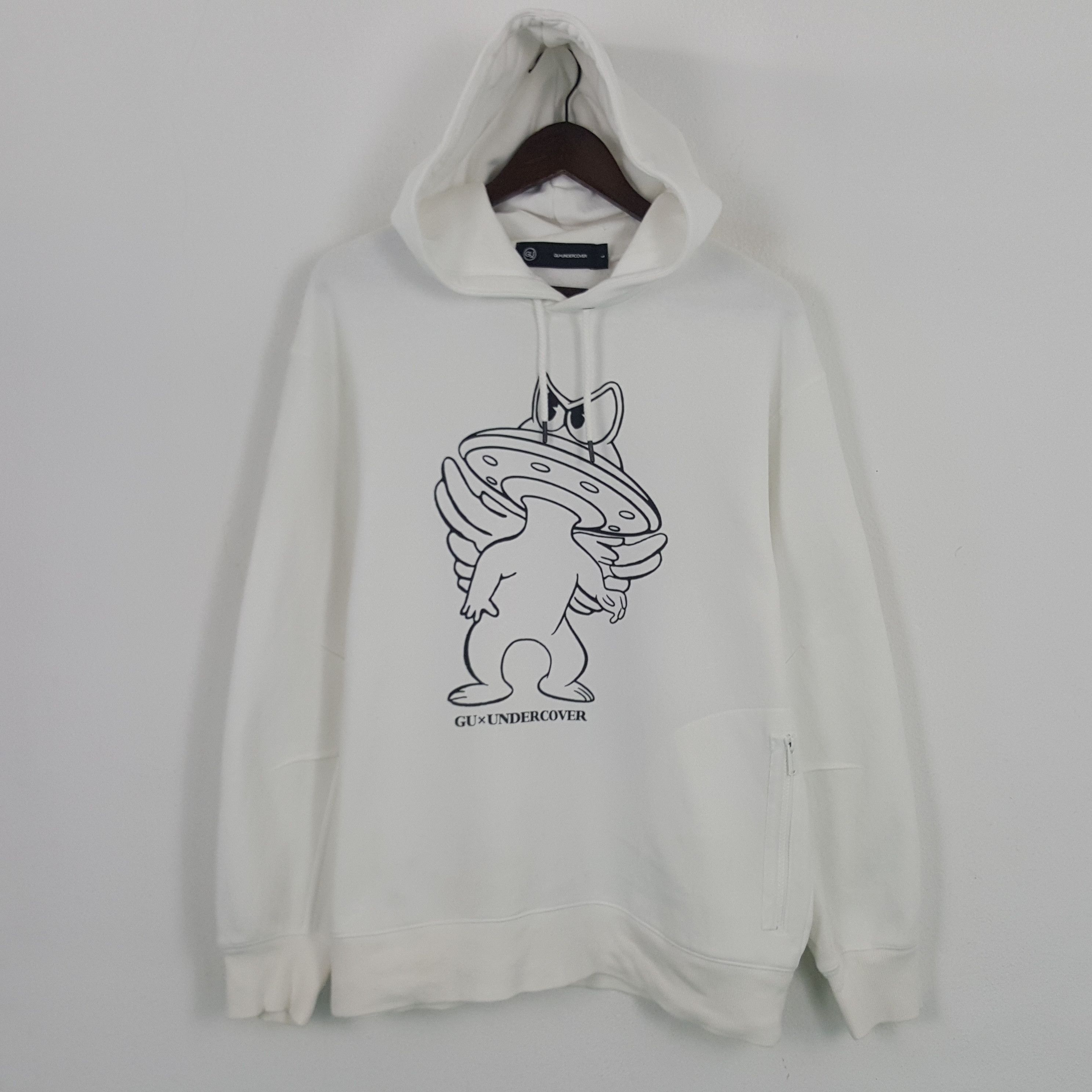 GU × Undercover × Vintage Vintage Gu X Undercover Custom Art U Sweatshirt Hoodies Size US L / EU 52-54 / 3 - 3 Thumbnail