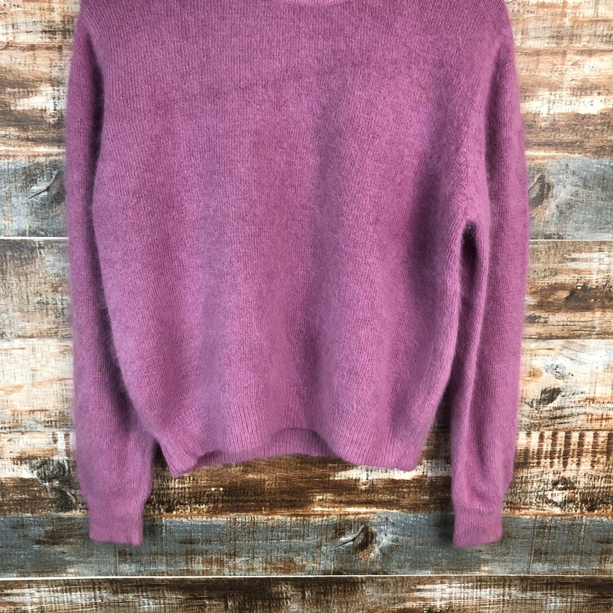Homespun Knitwear × Japanese Brand Cheek Purple mohair fur vintage sweatshirt knitwear #A1326 Size M / US 6-8 / IT 42-44 - 6 Thumbnail
