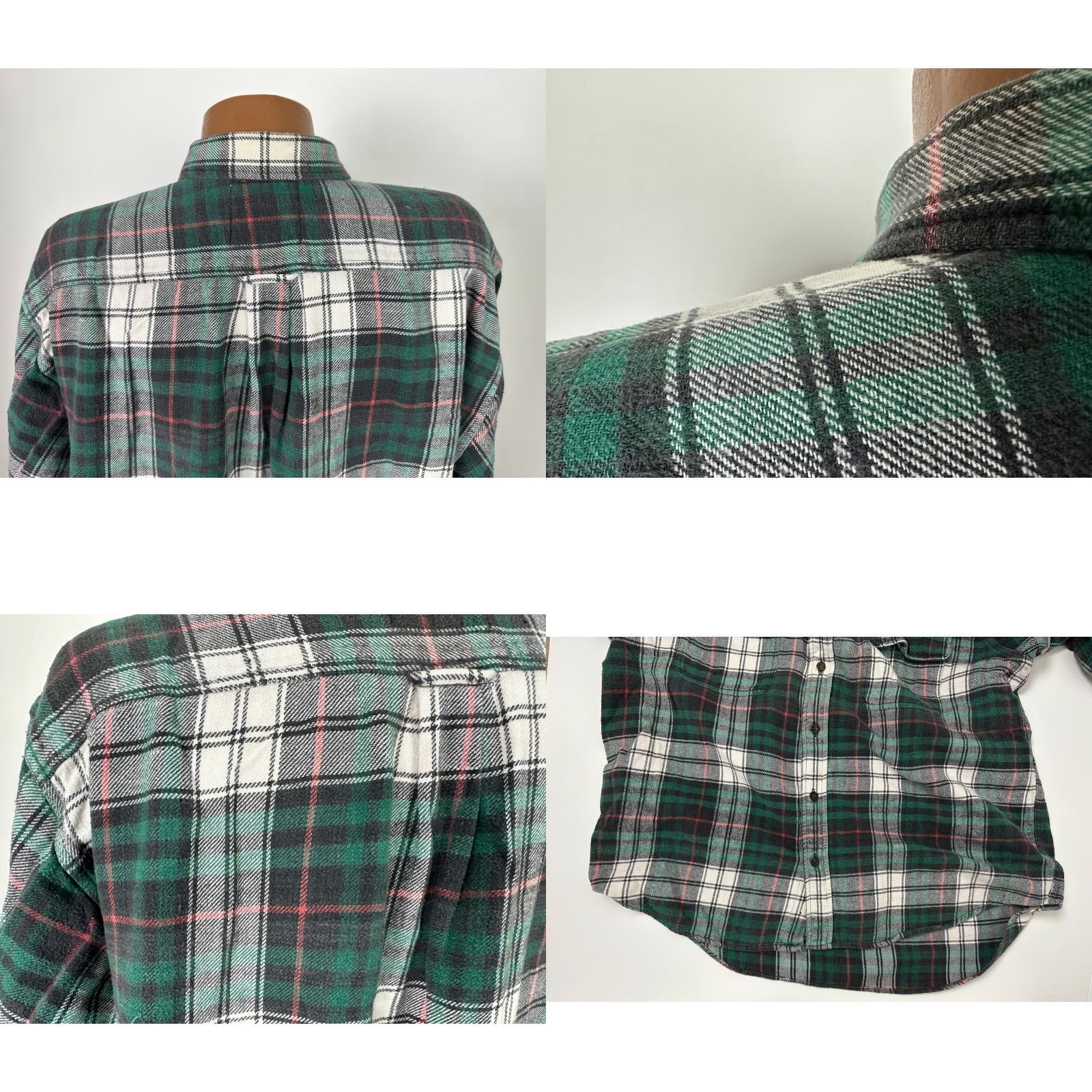 Vintage VINTAGE TXN Rugged Wear Shirt Men L Plaid Heavyweight Cotton Oversized 90s Green Button-Up Long Sleeve Collared Size US L / EU 52-54 / 3 - 8 Thumbnail