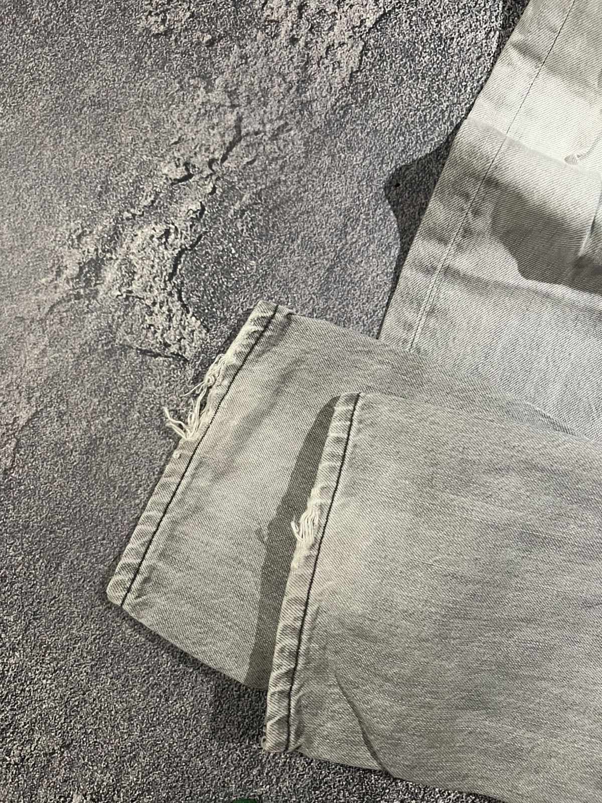 Japanese Brand Bullet Distressed Vintage Jeans — Slim Gray Fashion Style Size US 34 / EU 50 - 5 Thumbnail